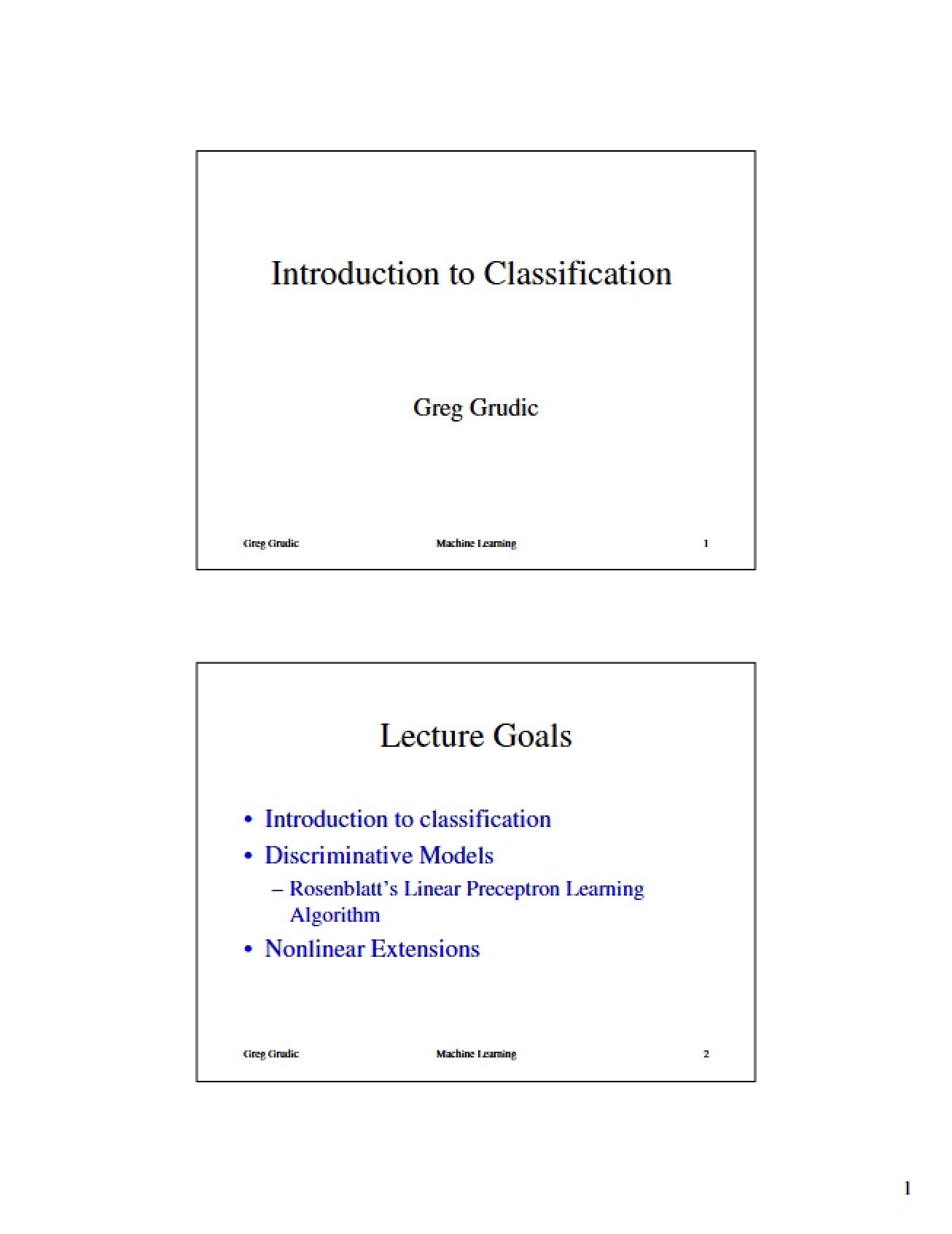 Classification Basic Principles