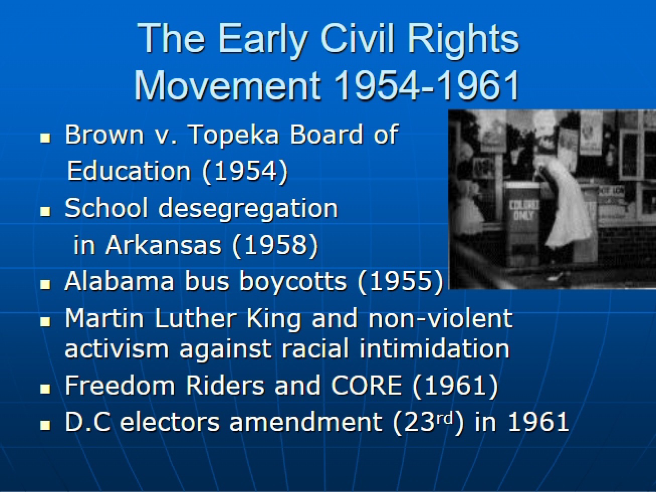 Civil Rights Movement Early Stages