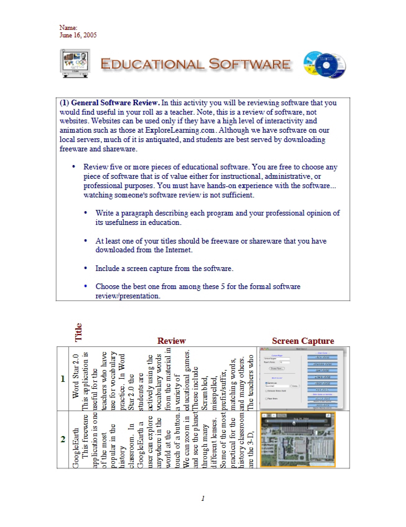 Software for Education Part 1