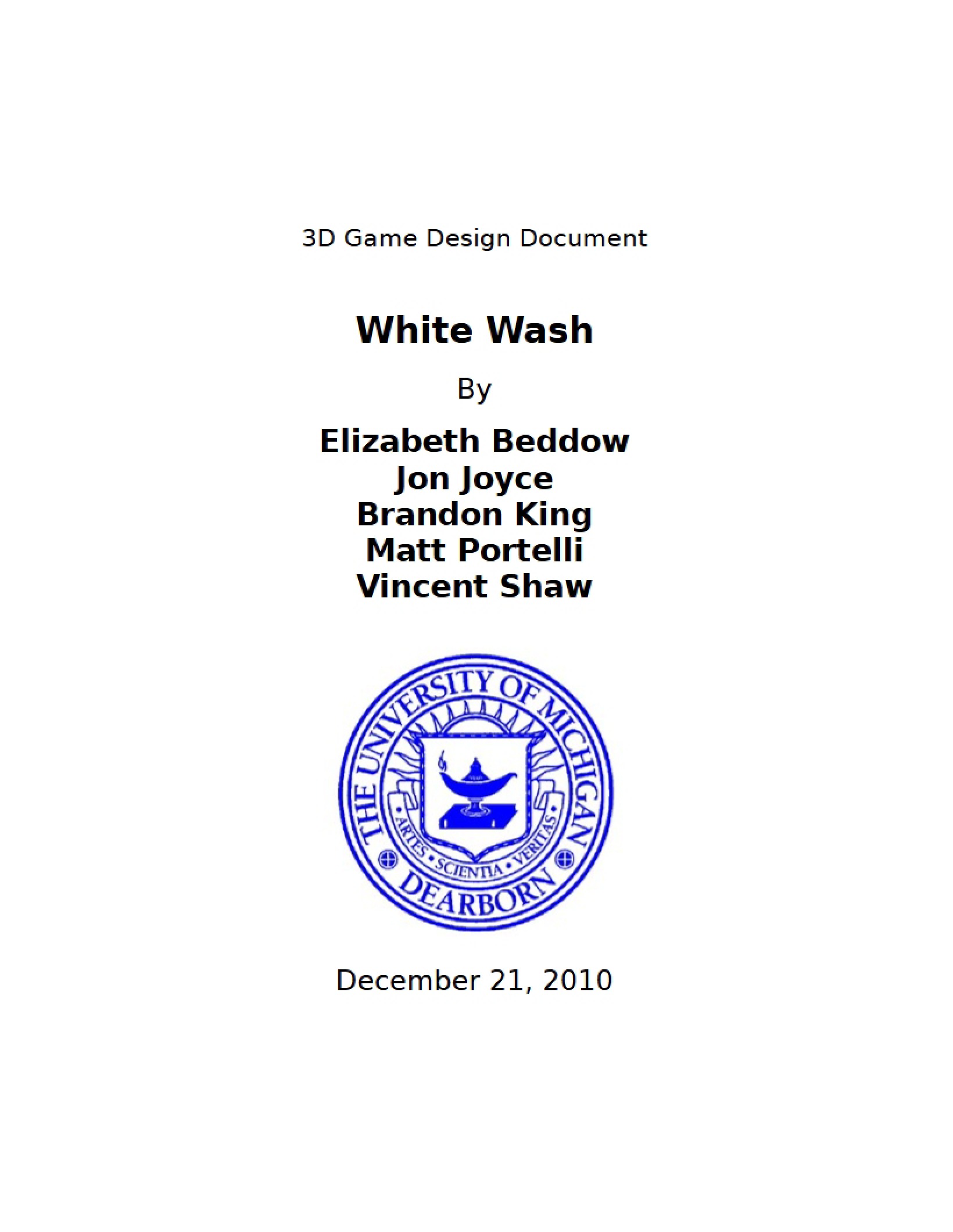 White-Wash Game Concept