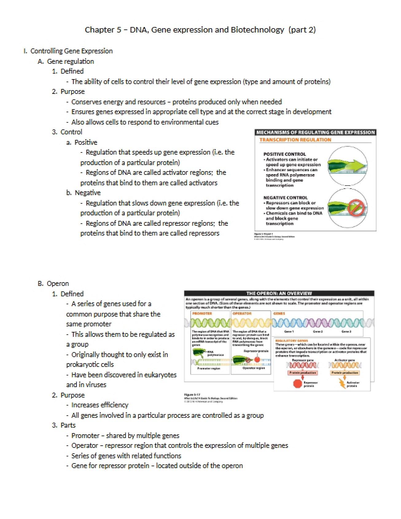 Part 2 Outline for Chapter 5