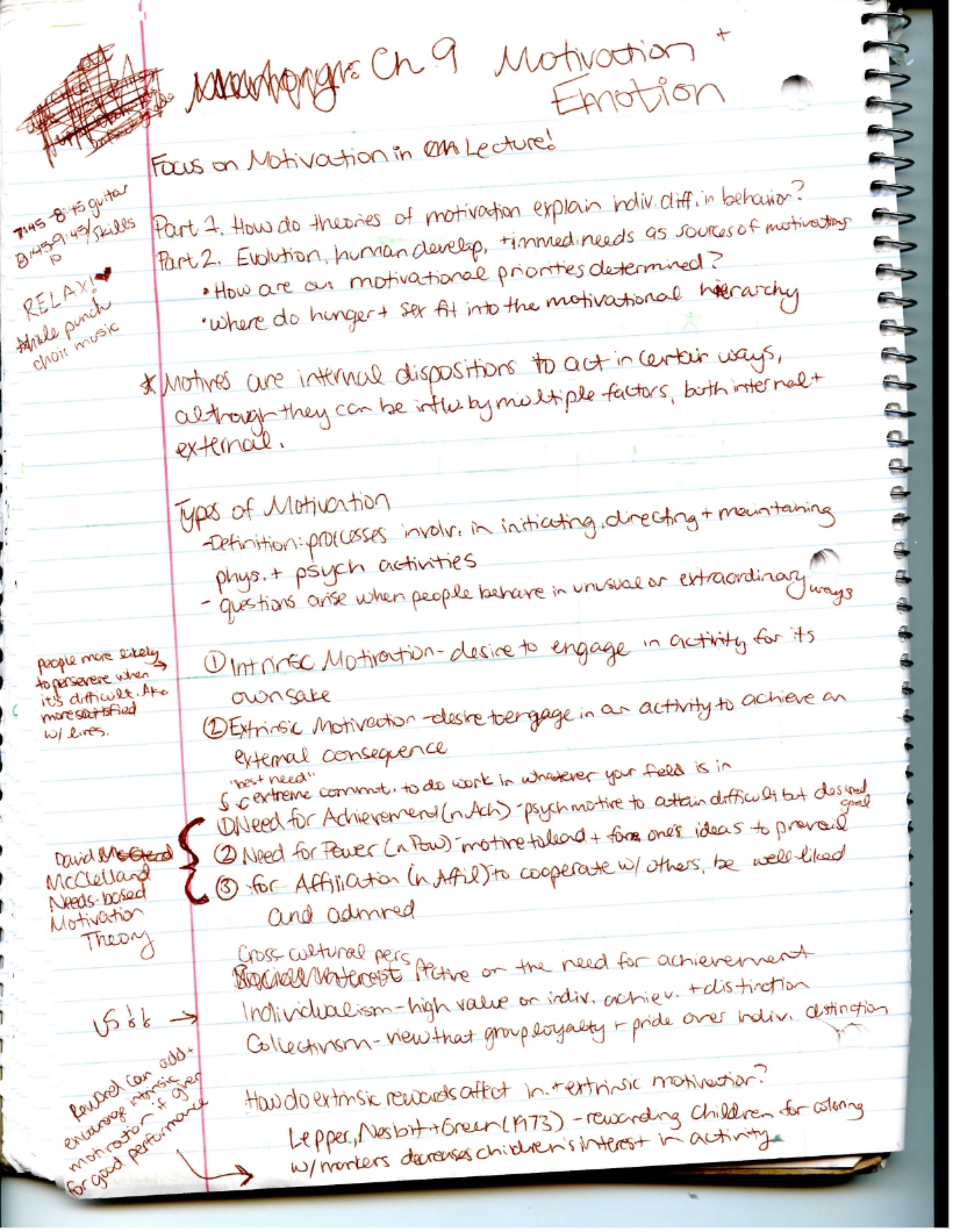 PSYC 105 Class Notes