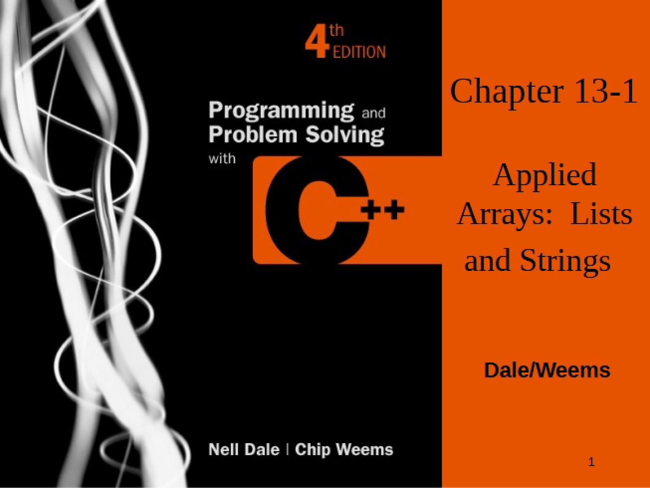 Strings and Lists Applied Arrays (Ch 13-1)