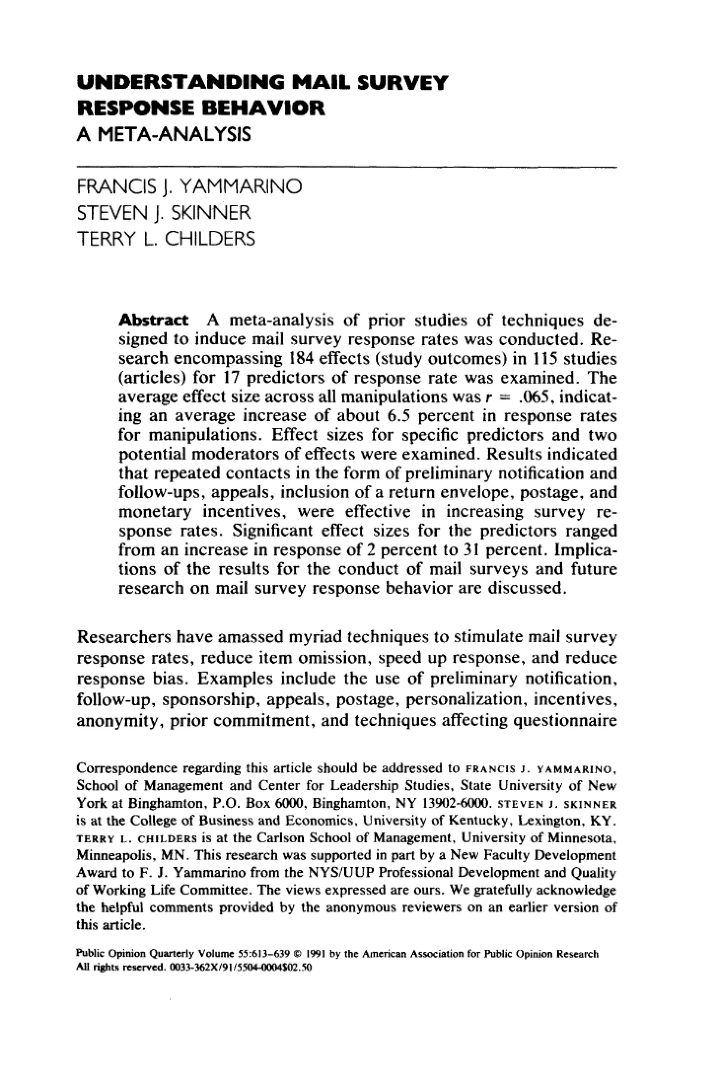 Meta-Analysis Review
