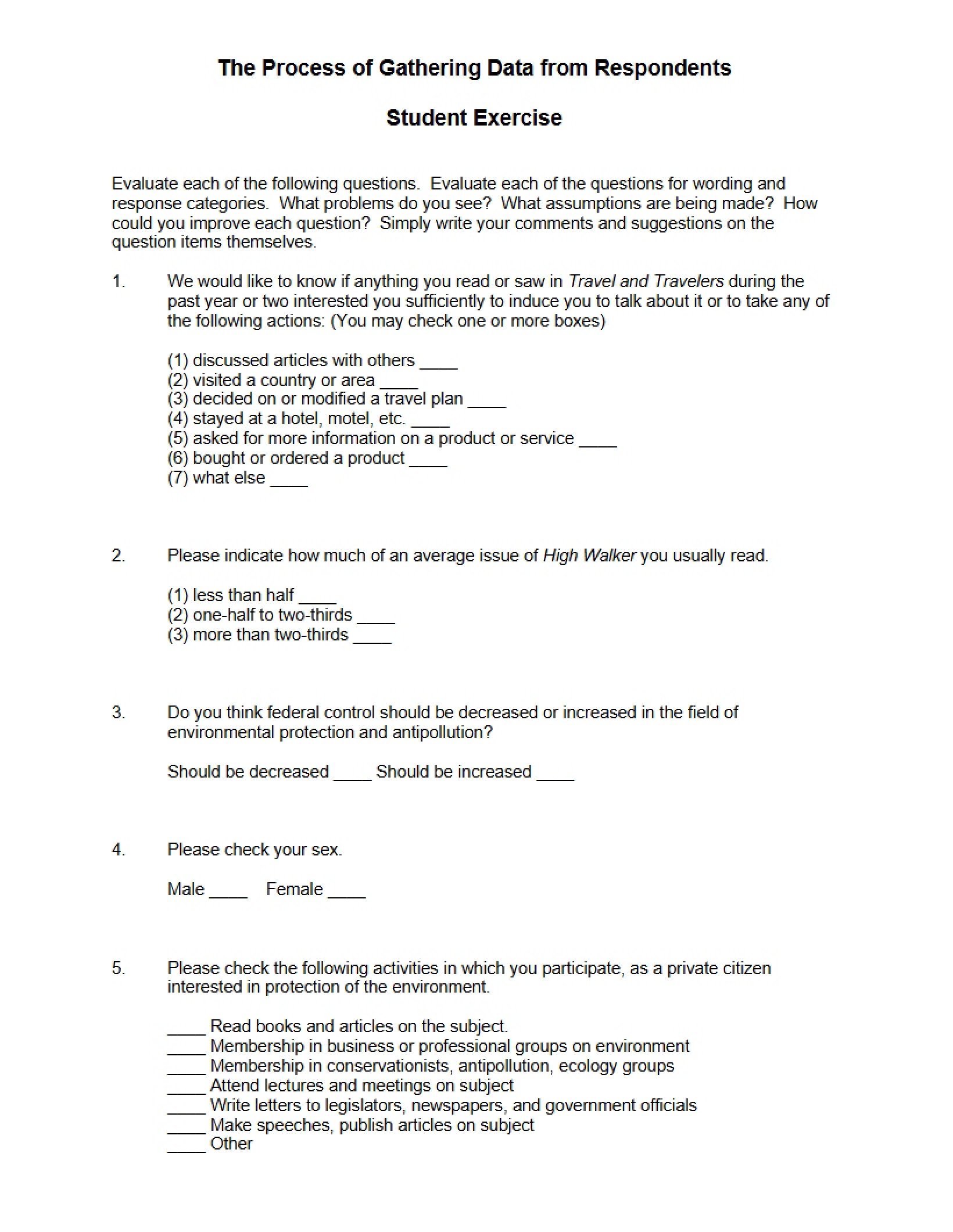 Notes for Marketing Research Study