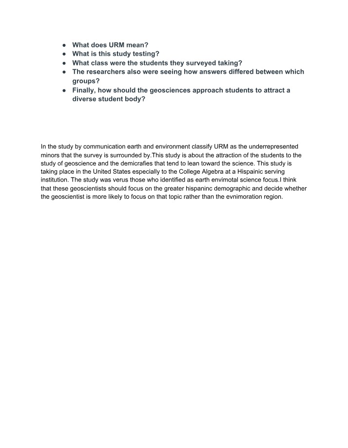Study on URM Definition and Geoscience Attraction