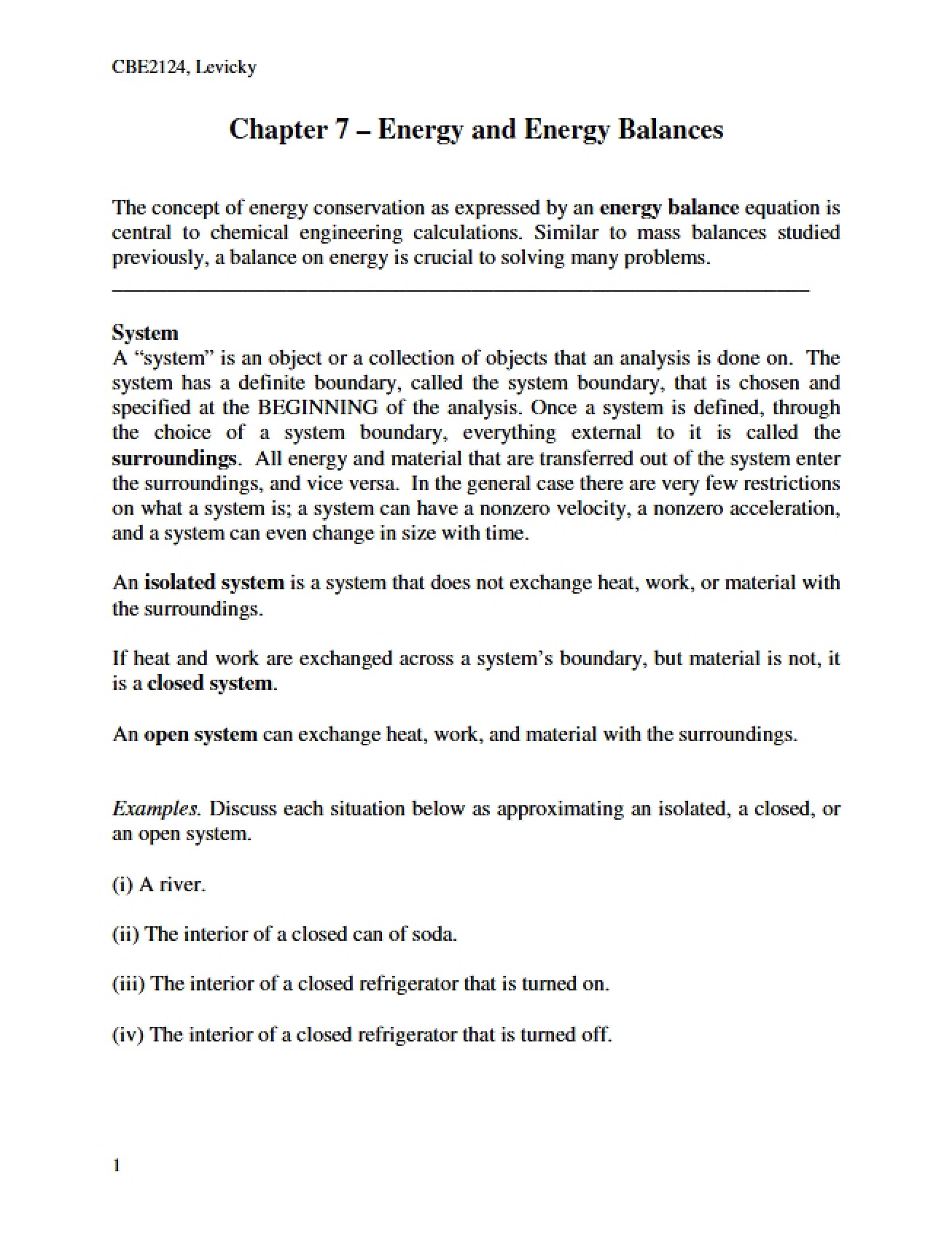 Sixth Handout