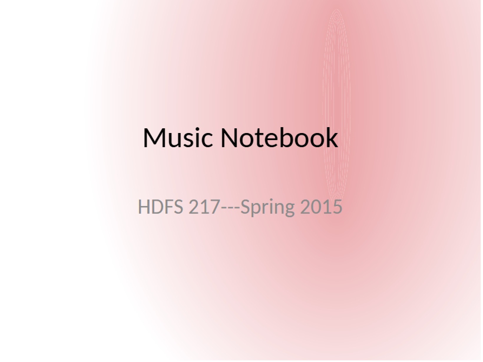 Notebook for Music