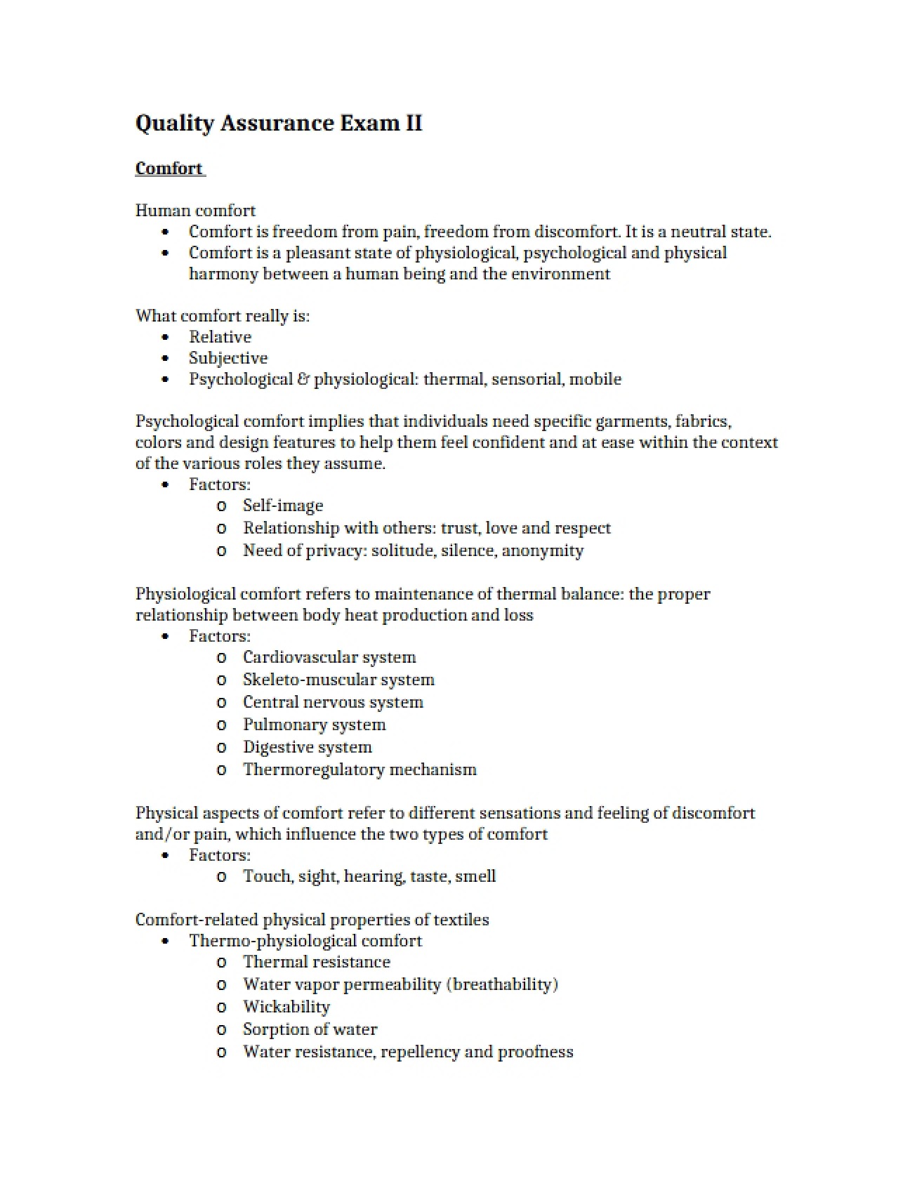 Second Exam on Quality Assurance