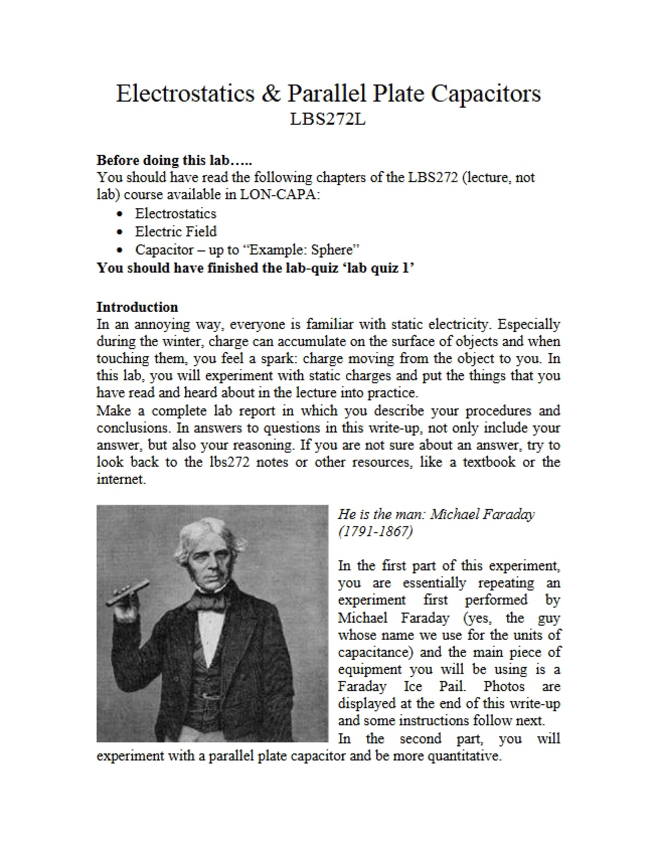 Electrostatics in Physics and Chemistry