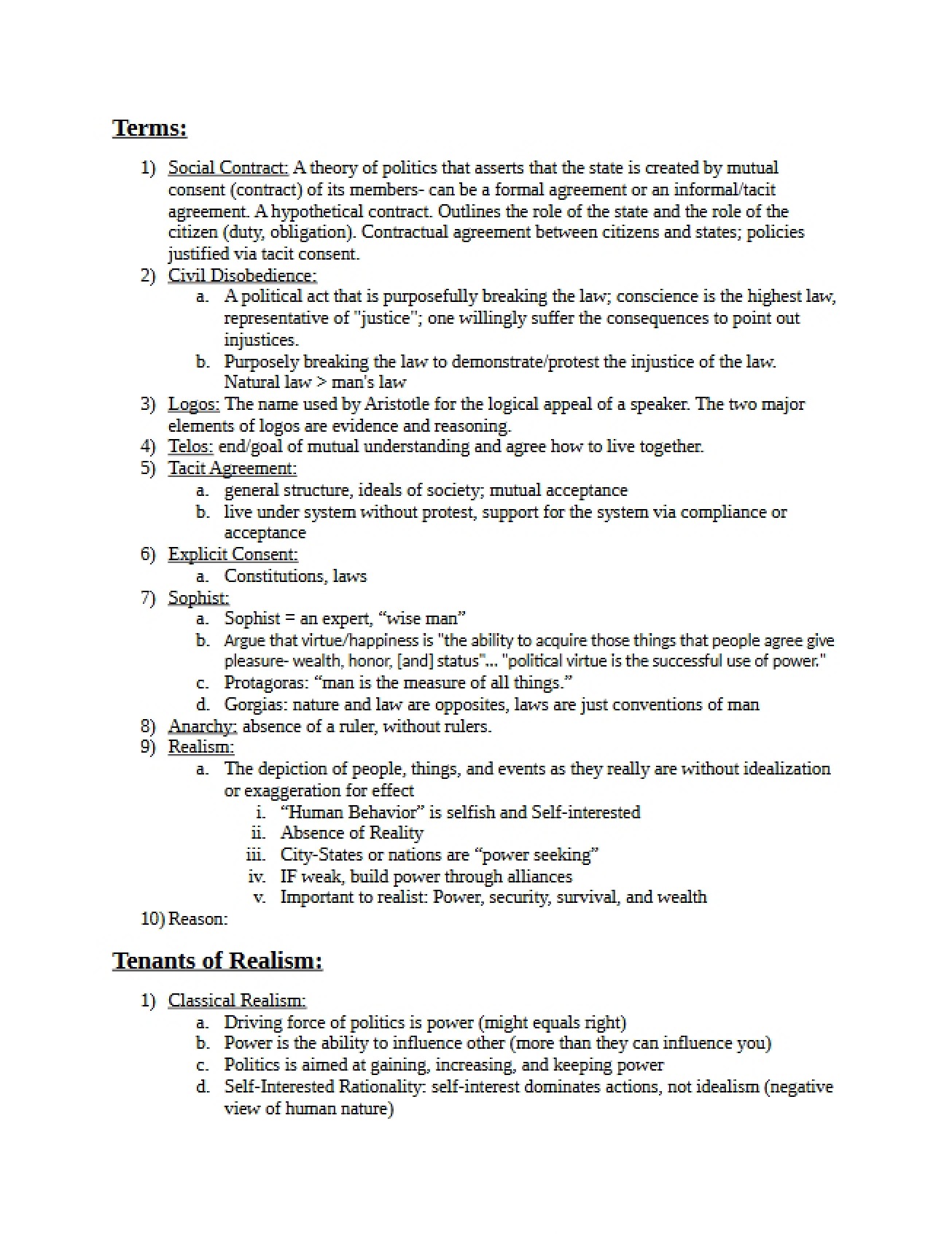 Study Guide for Midterm Exam