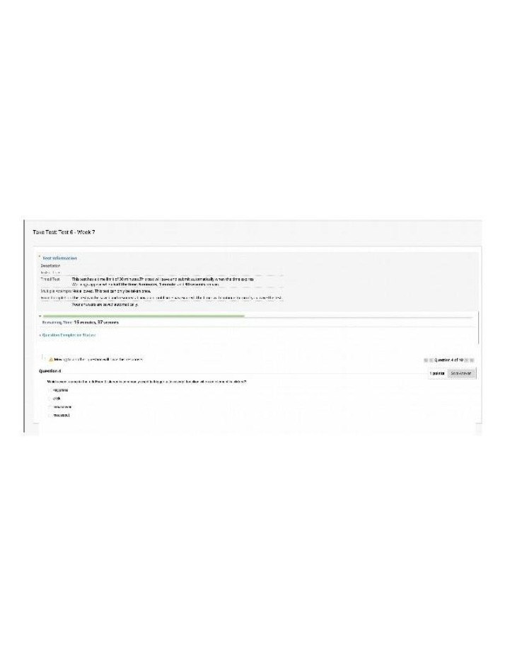 Week 7 Quiz - Test 6