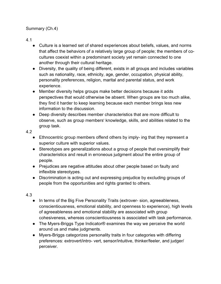 Diversity and Group Interactions - CAS 100B L03 Notes