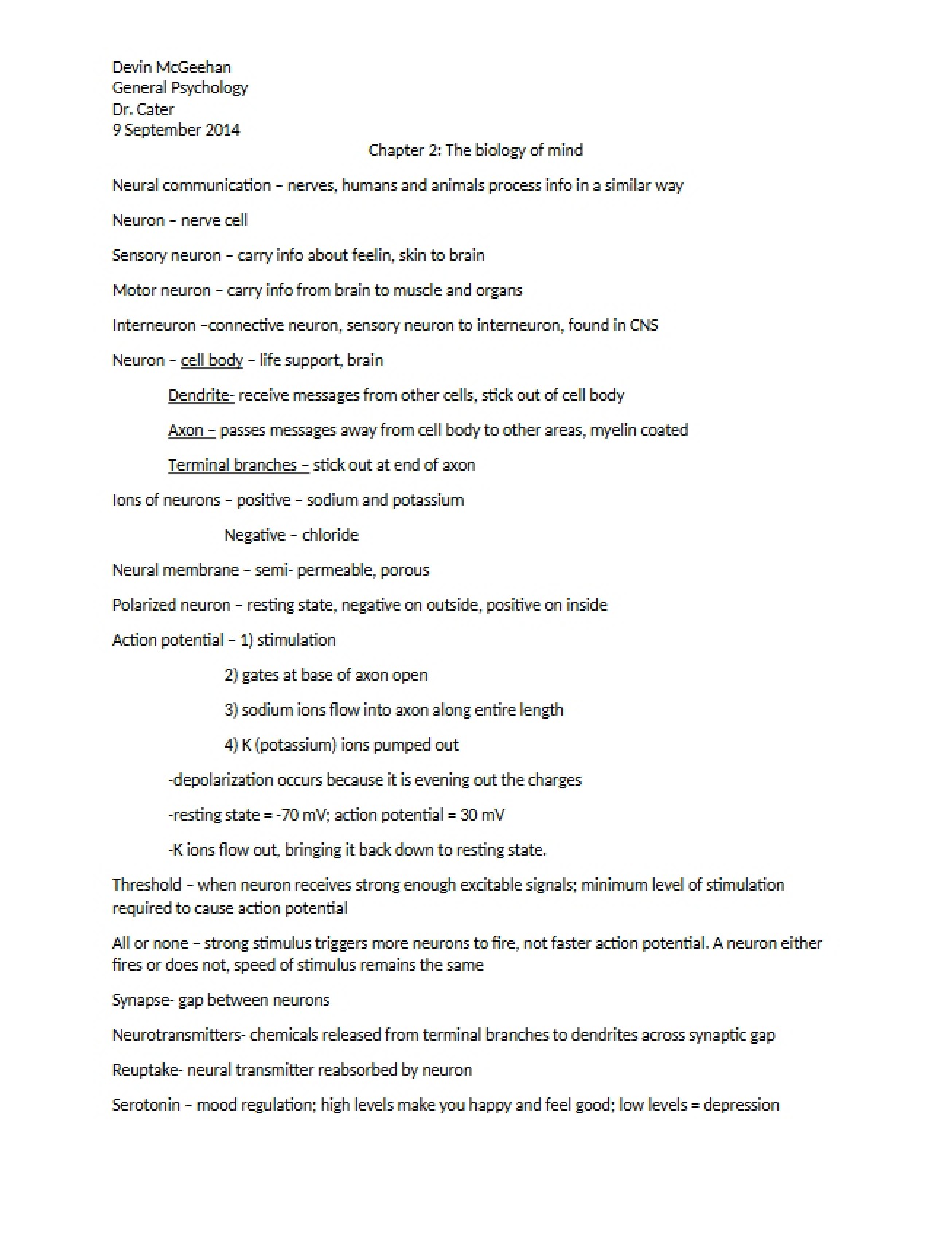 Chapter 2 The Biology of Mind