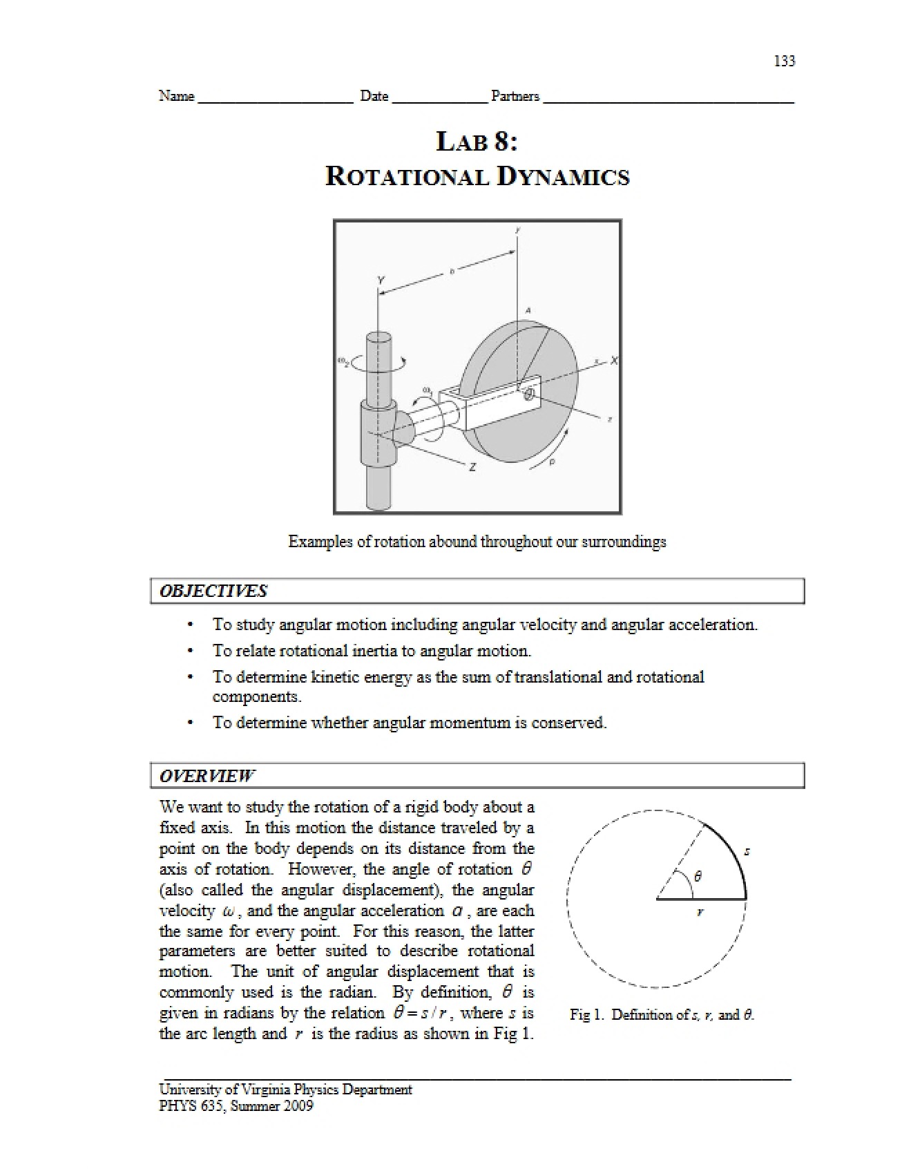 Dynamics of Rotation - 16 Pages