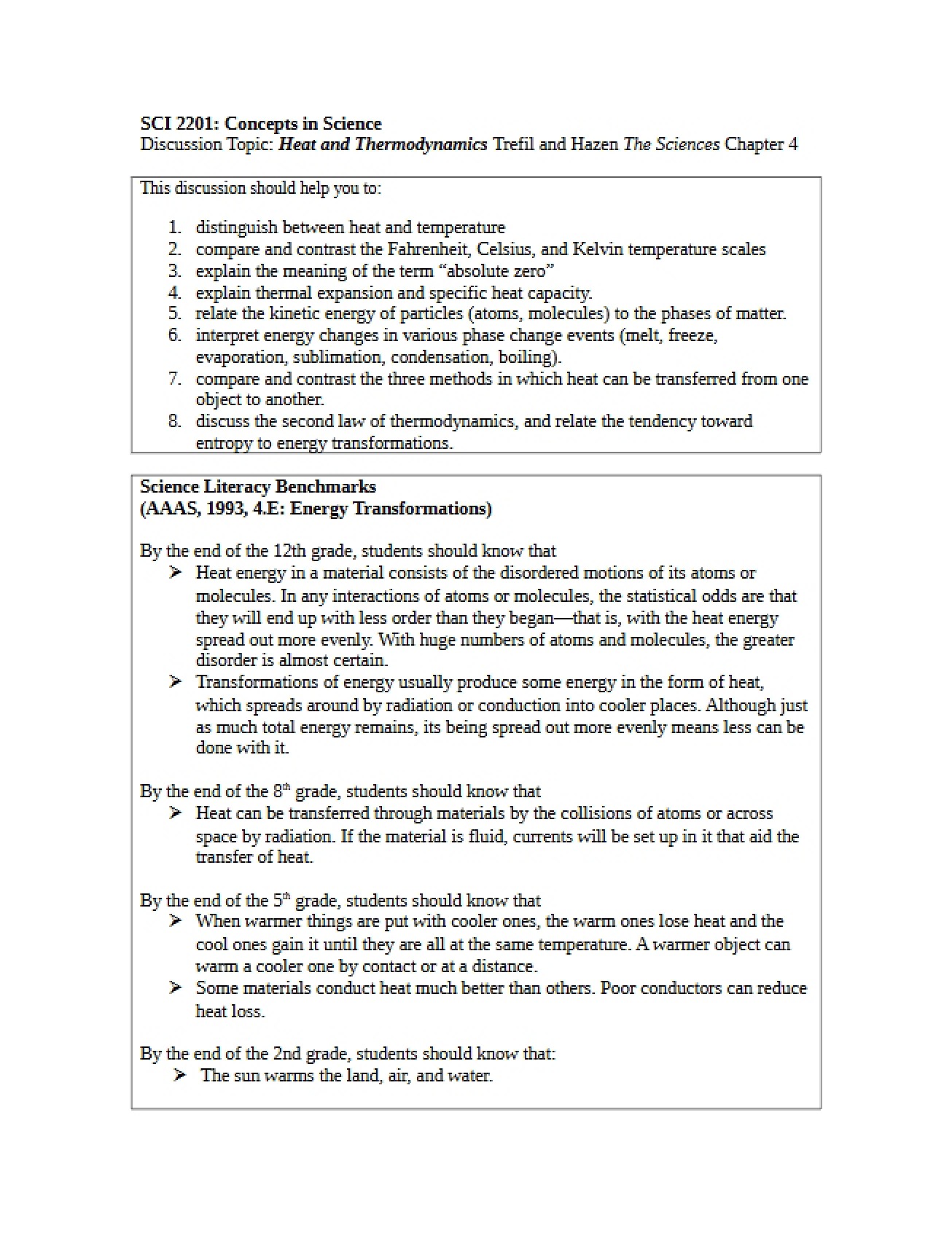 Thermodynamics and Heat