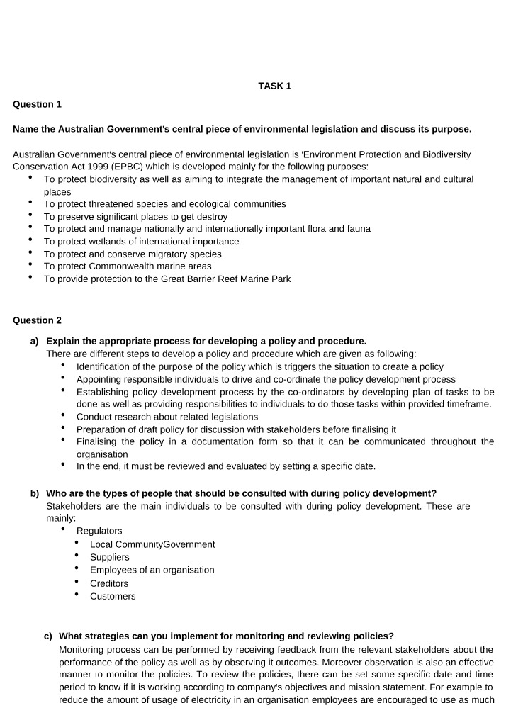 Tasks 1 and 2 for BSBSUS501