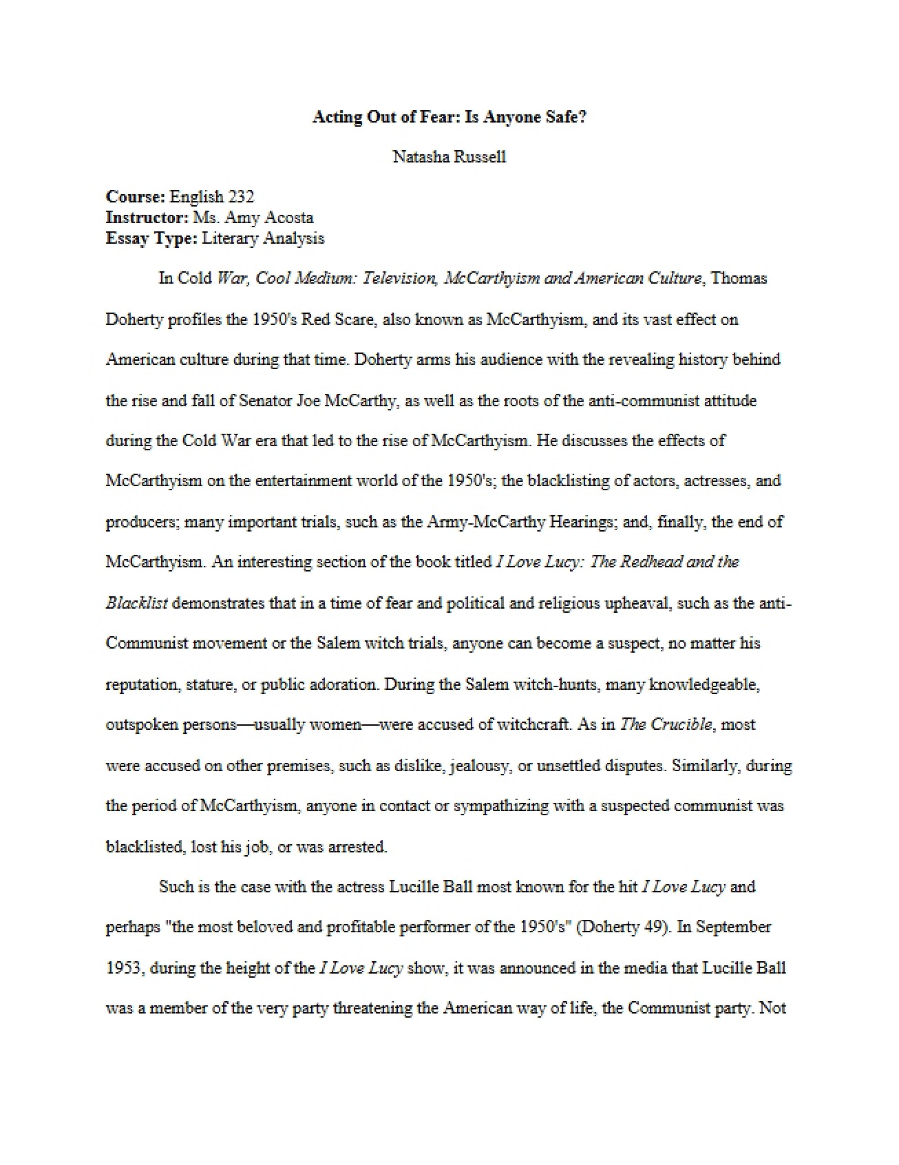 Study Notes for an American Literature Course
