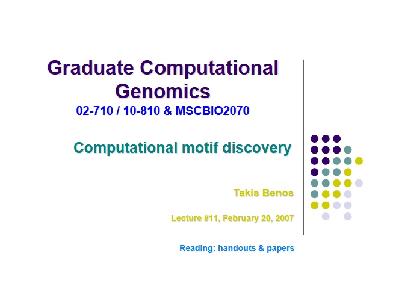 Discovery of Computational Motifs
