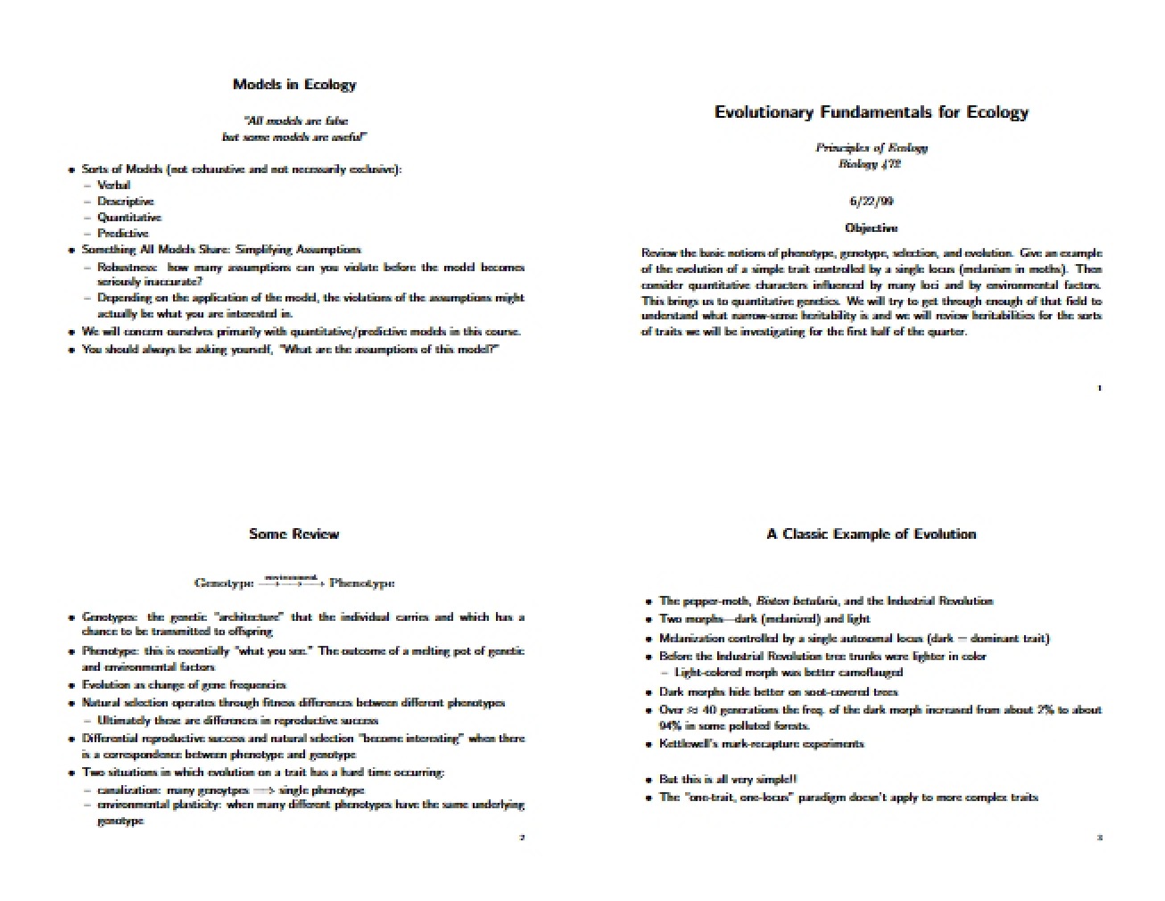 Ecological Modeling Techniques