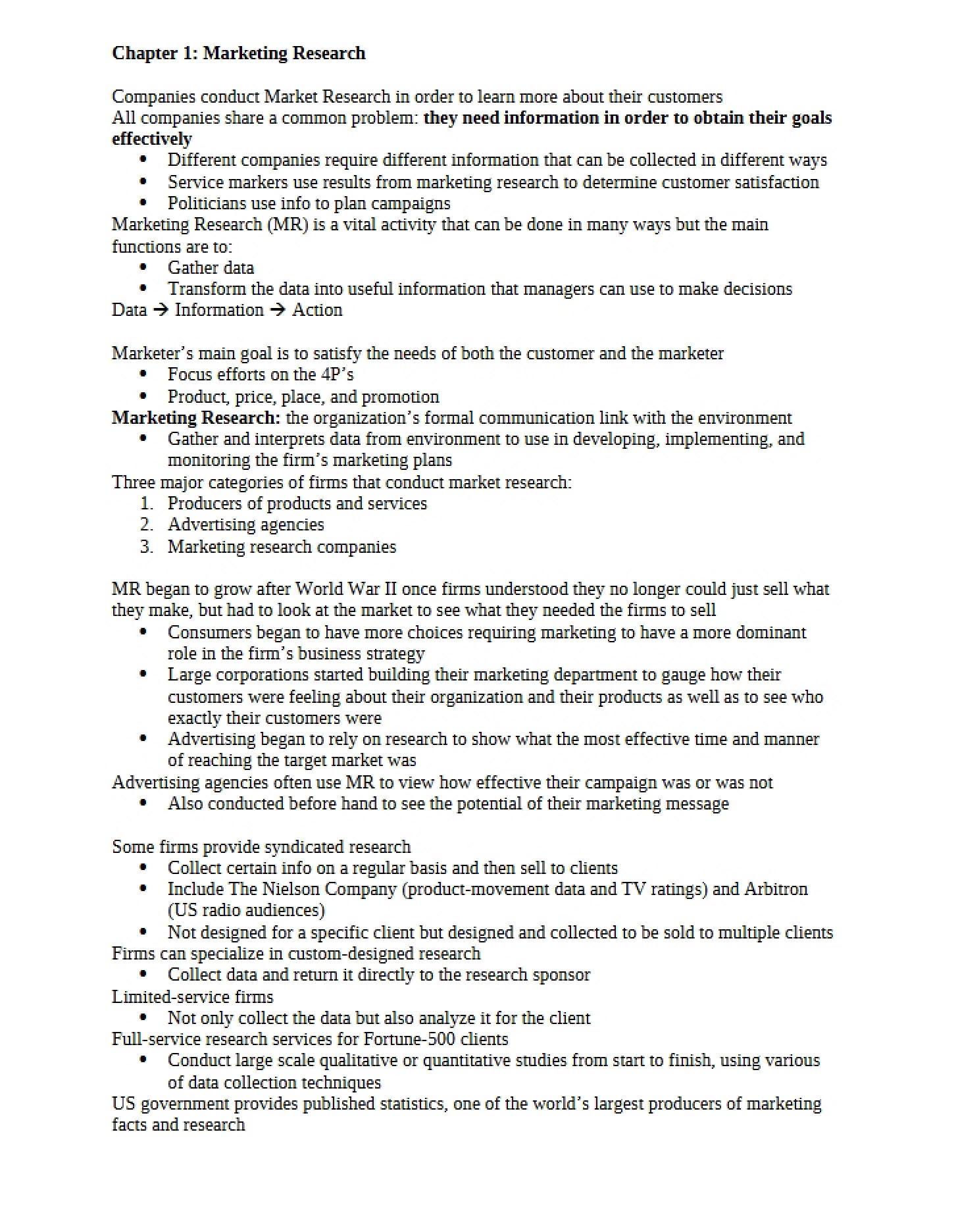 Research in Marketing Chapter 1