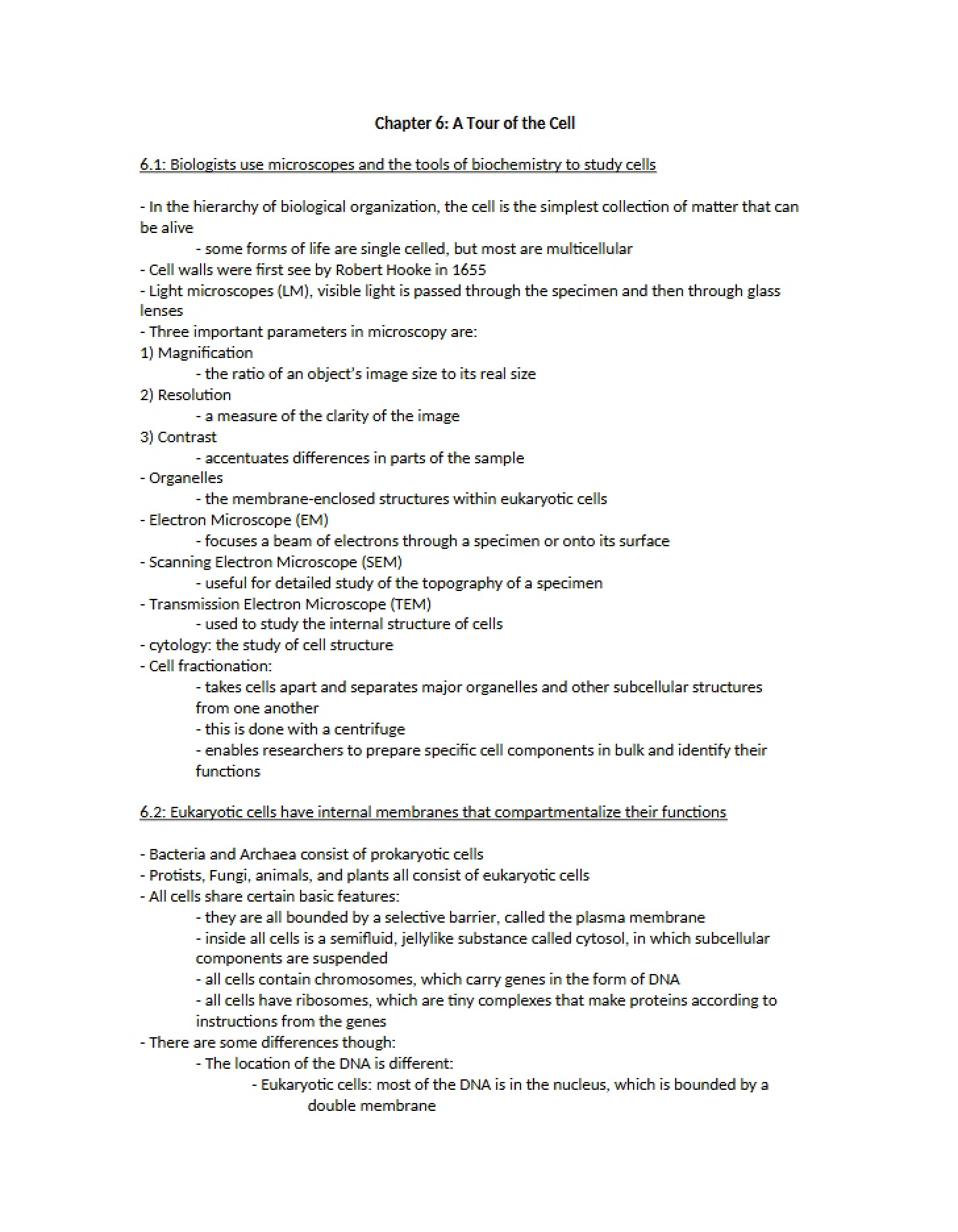 In-Depth Look at Cell Components (Chapter 6)
