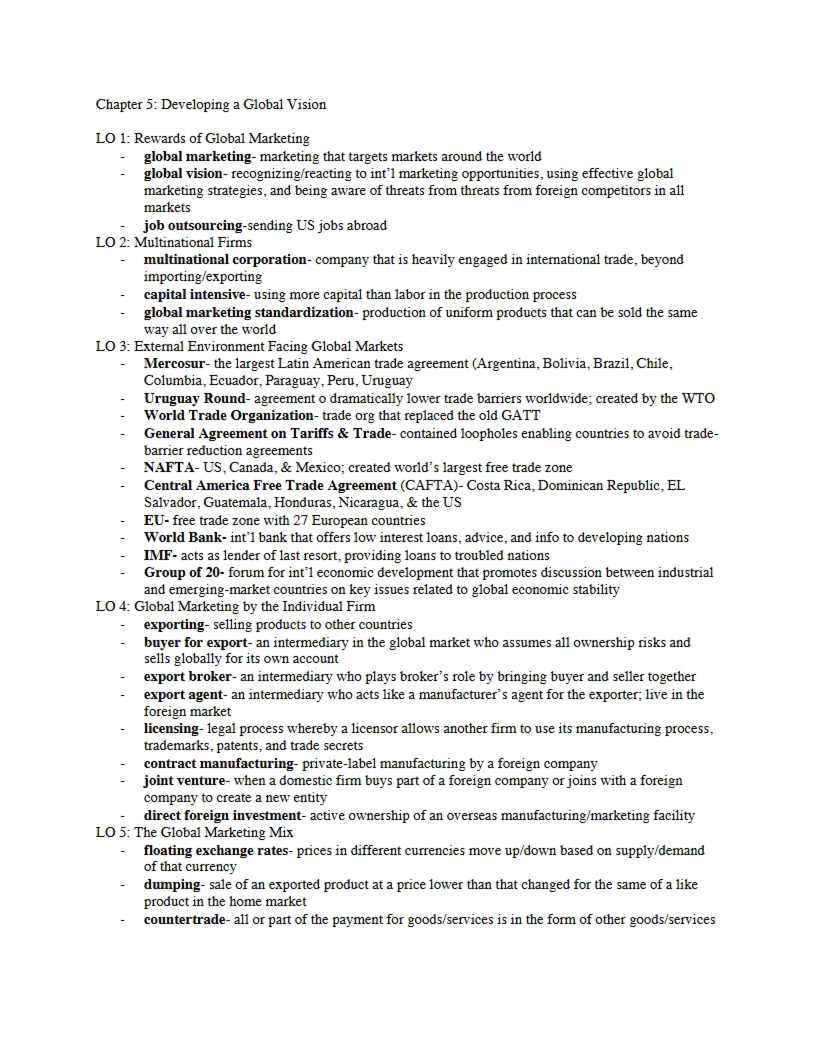 Chapter 5 - Global Vision
