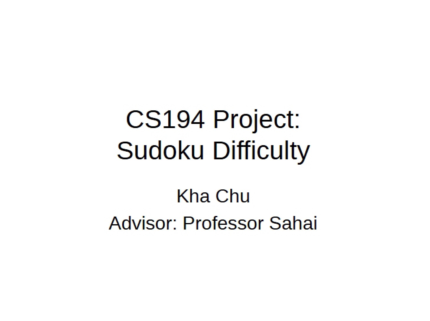 Difficulty of Sudoku