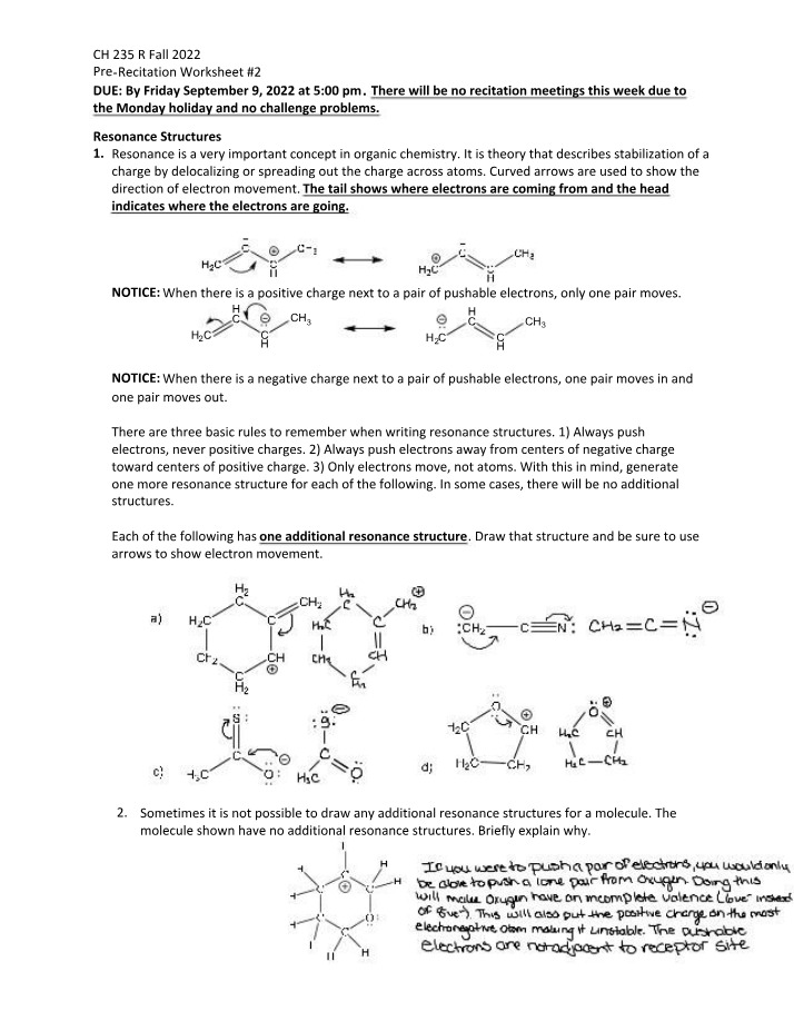 Resonance Structures in Organic Chemistry