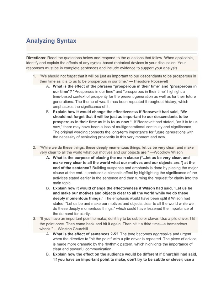 An Analysis of Syntax