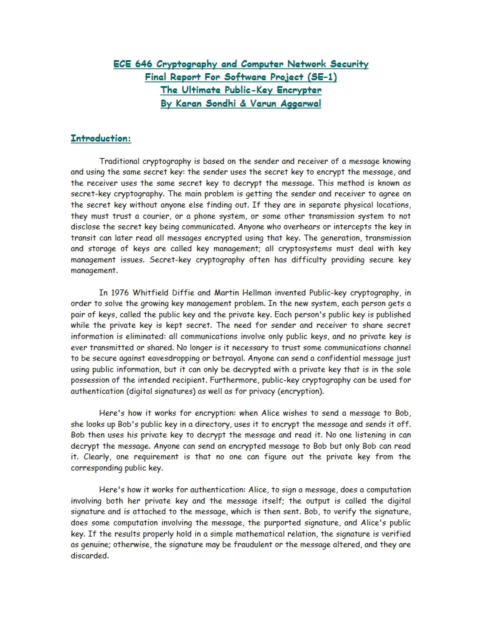 Software Project Final Report