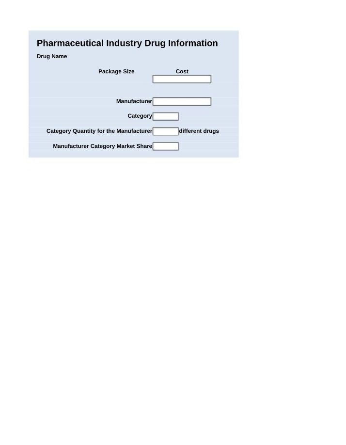 Drug Information in the Pharmaceutical Industry