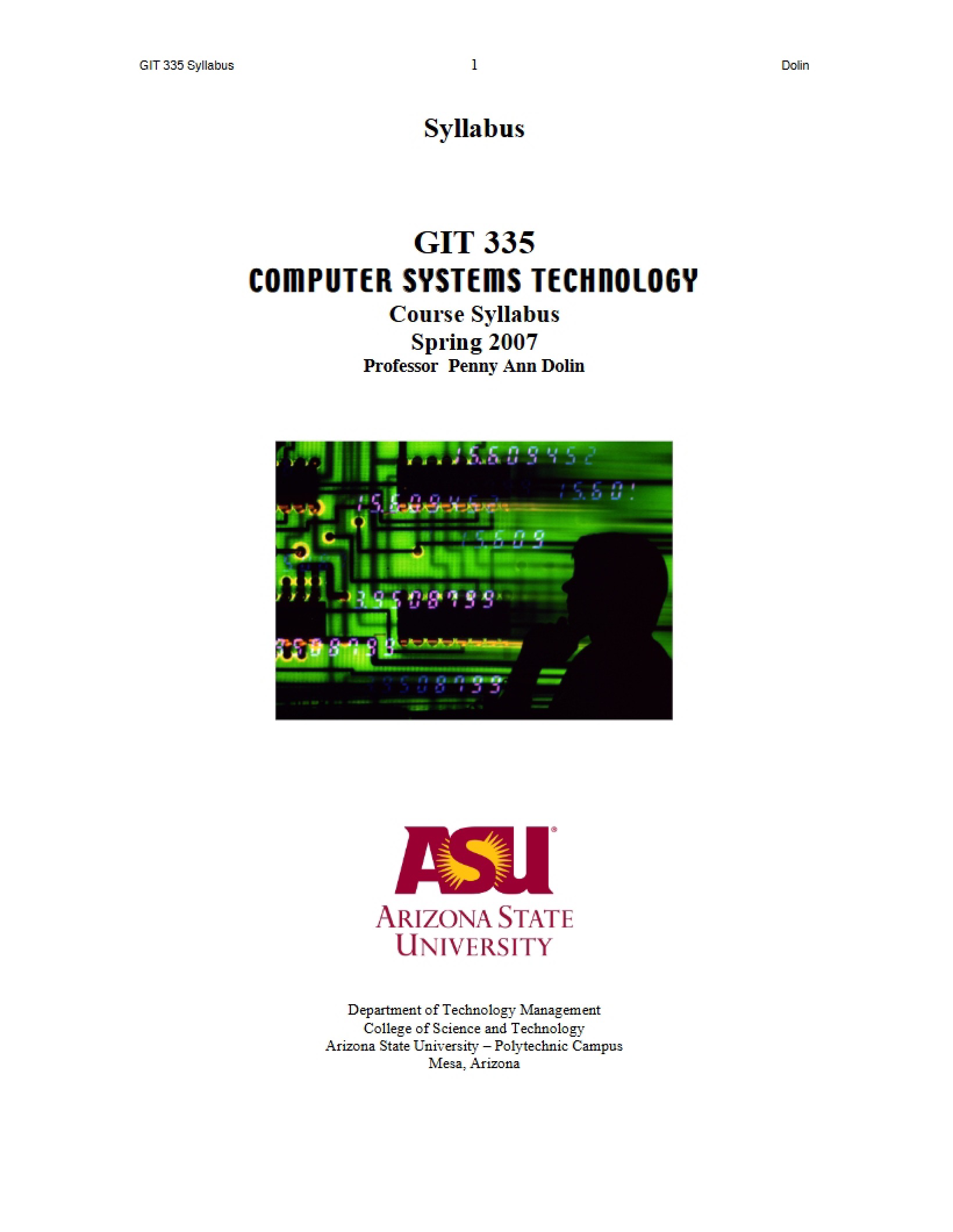 Computer Systems Technology Syllabus