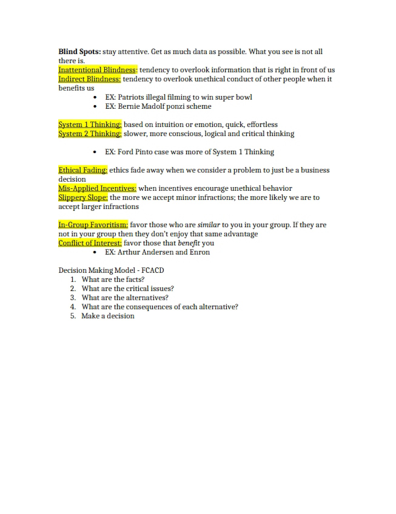 Blindness Inattentional