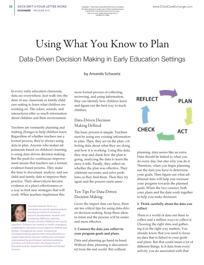 Data-Driven Decision Making in Early Education Settings