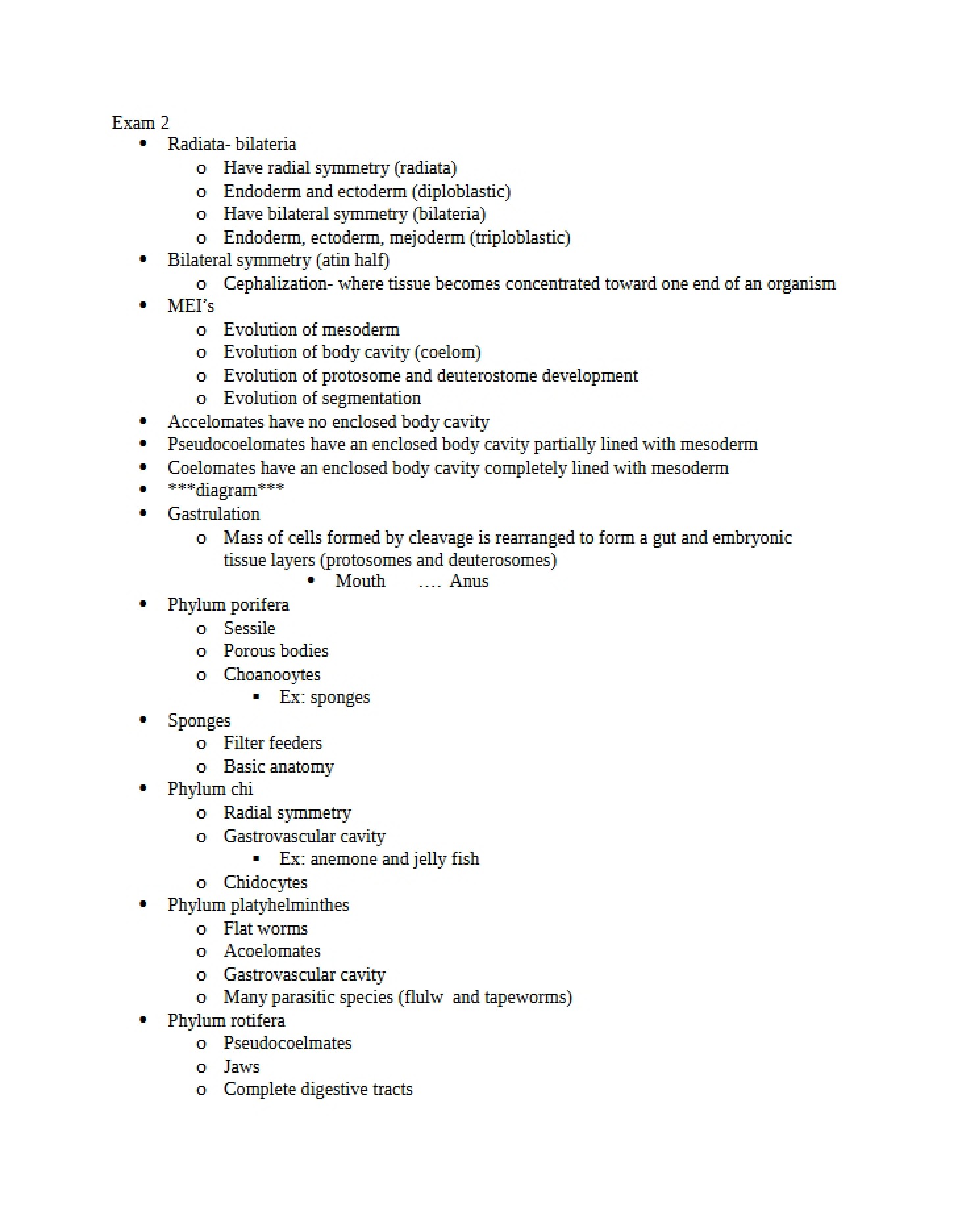 Guide for Second Exam
