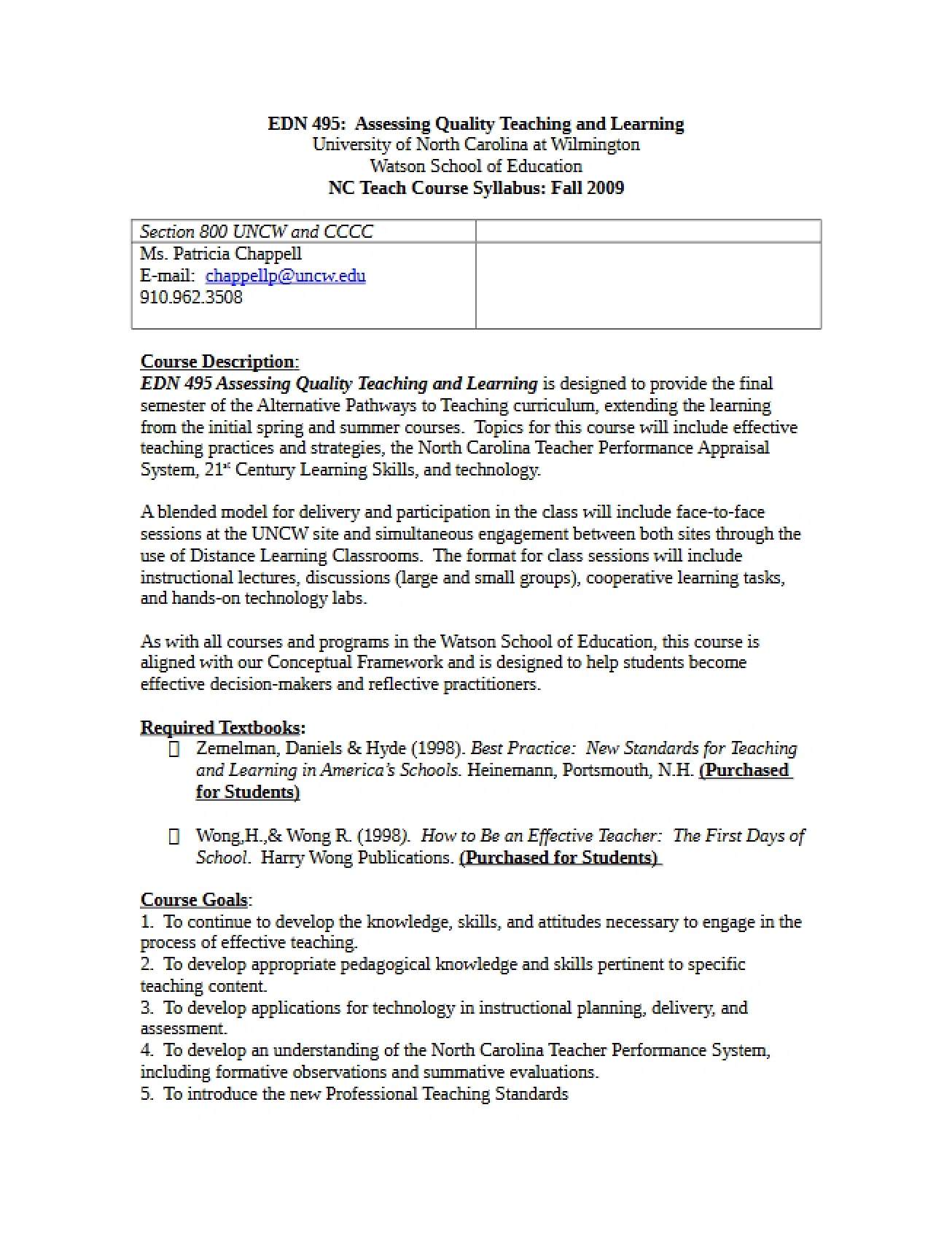 Quality Teaching and Learning Assessment