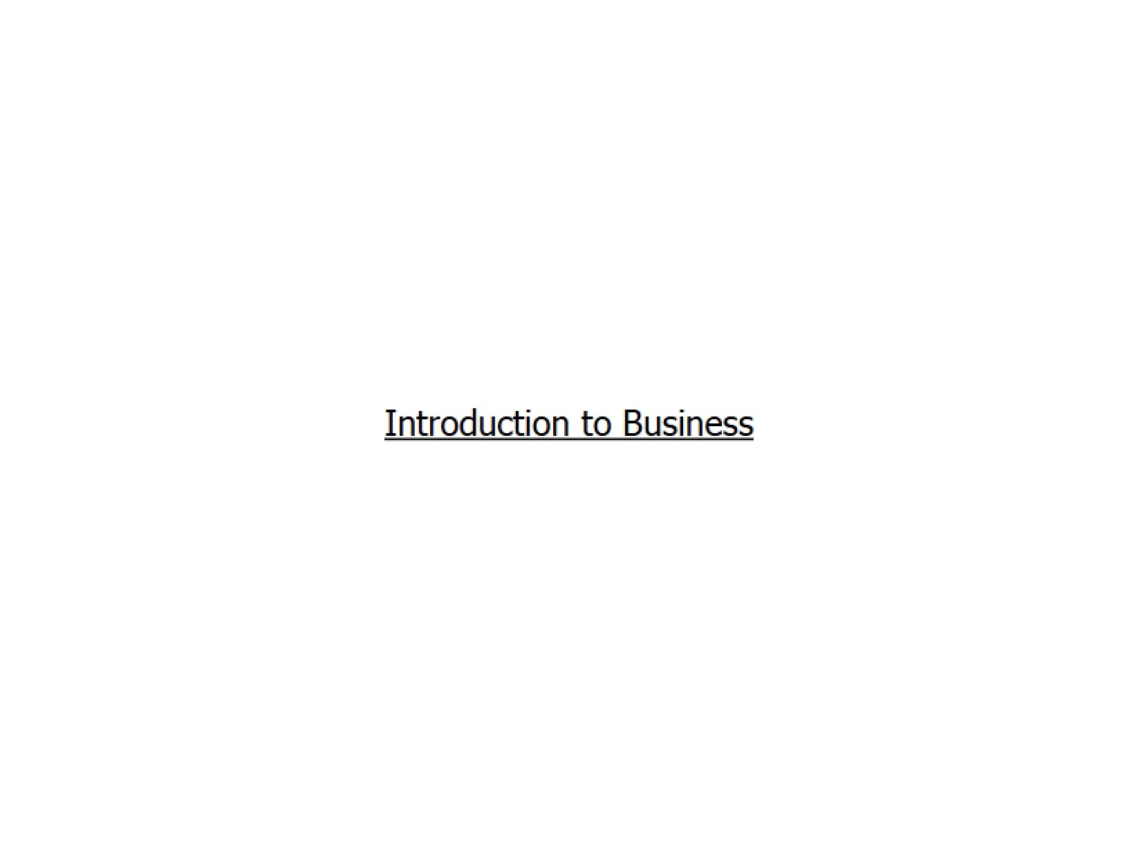 Business Introduction