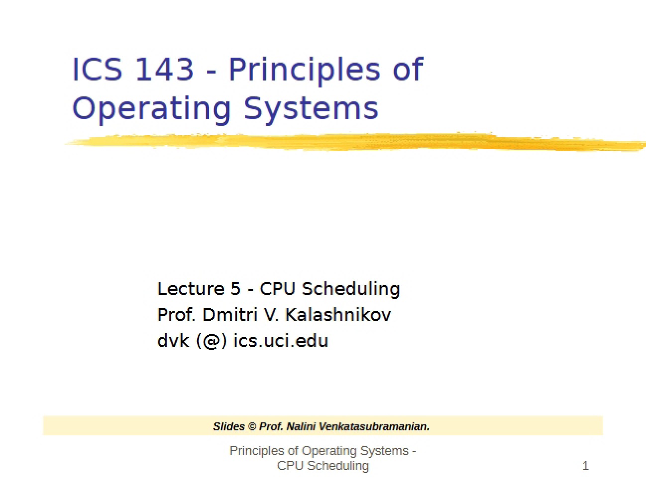Operating System Principles