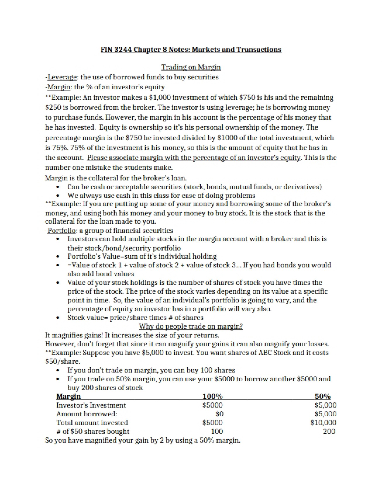 Overview of Financial Transactions and Markets