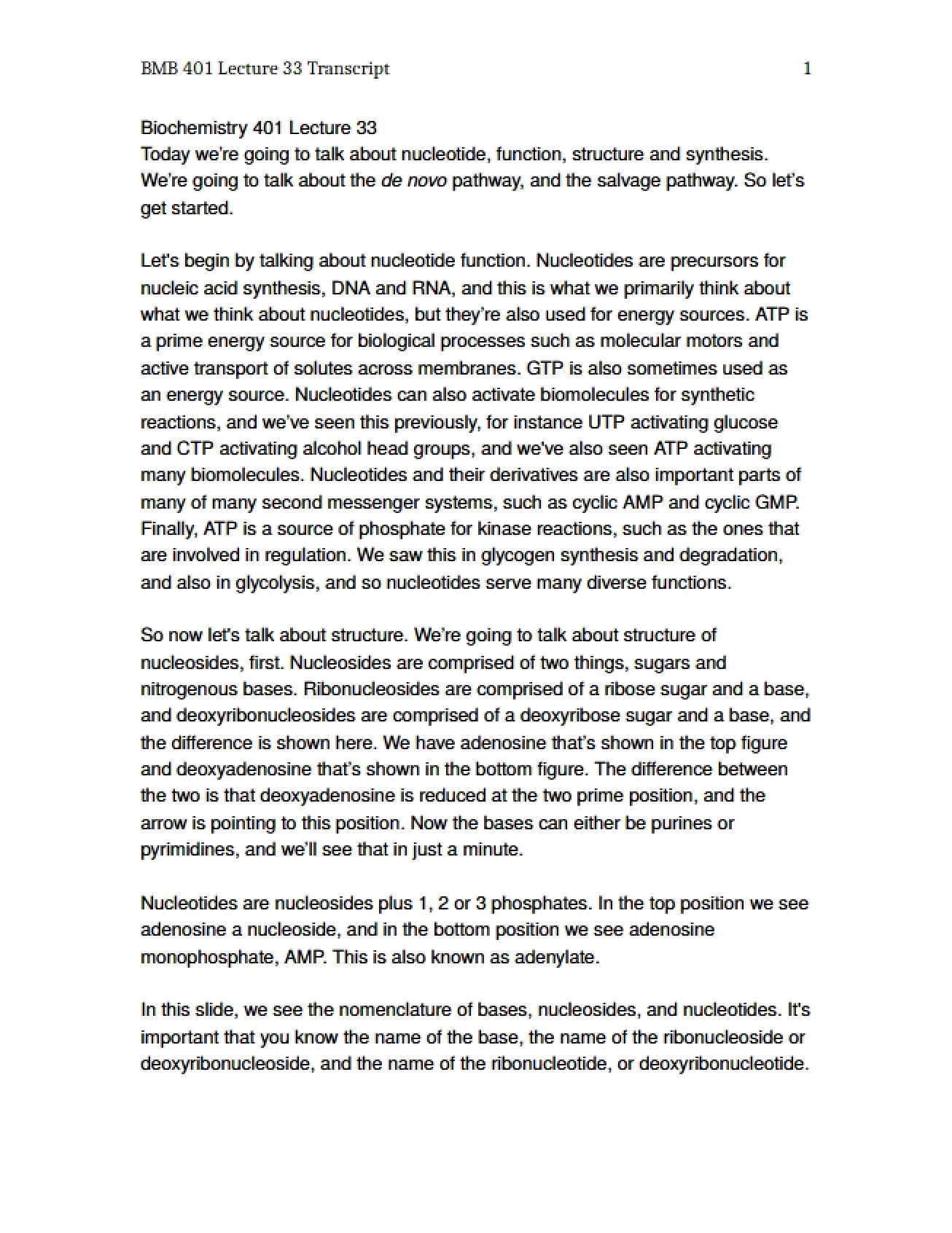 Transcript for Lecture Thirty-Three