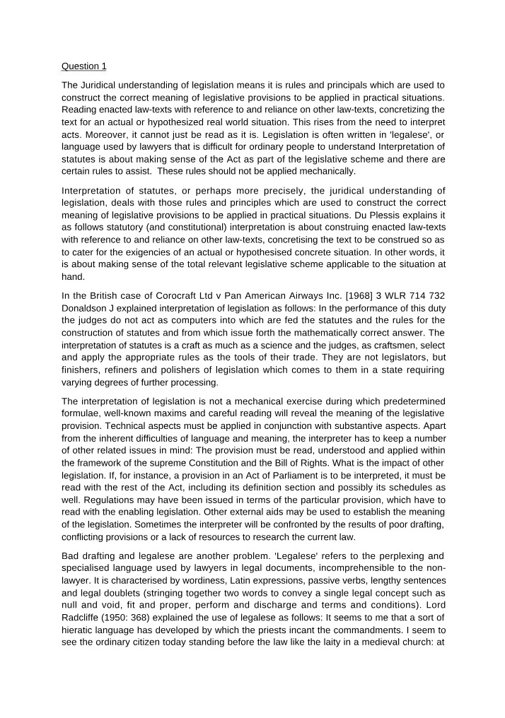 Legislation - Rules and Principles for Practical Use