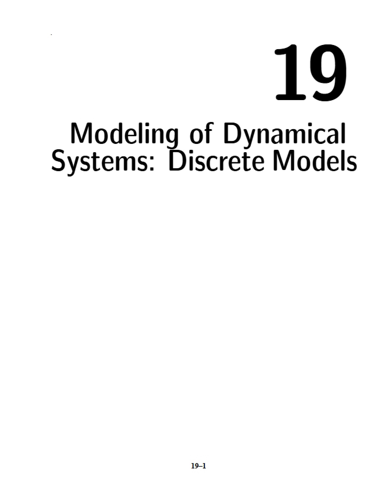 Methods for Modeling Dynamical Systems