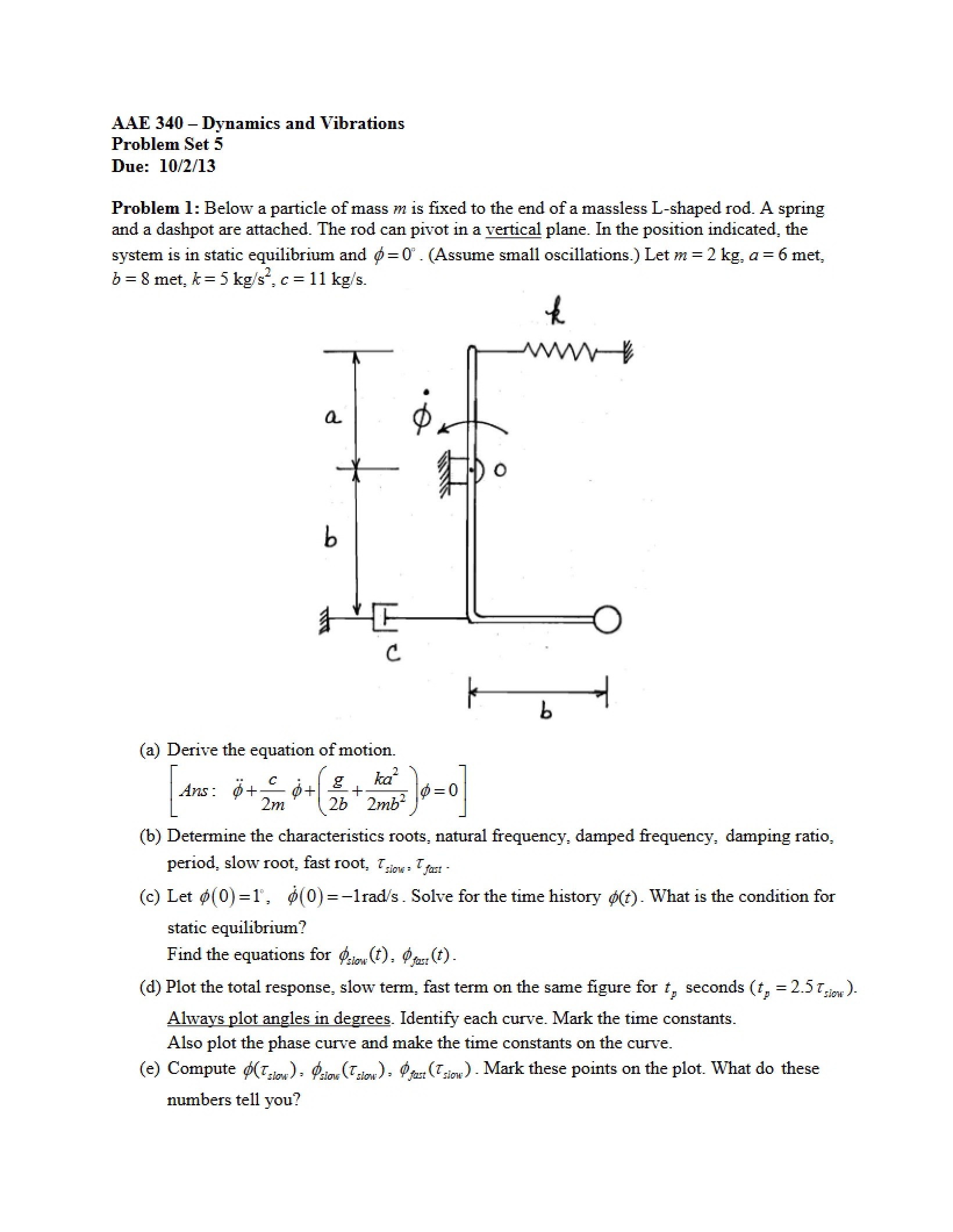 Problem Set Five Fall 2013