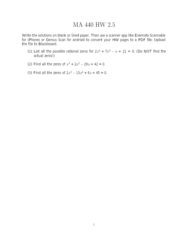 Homework 2.5 for MA440