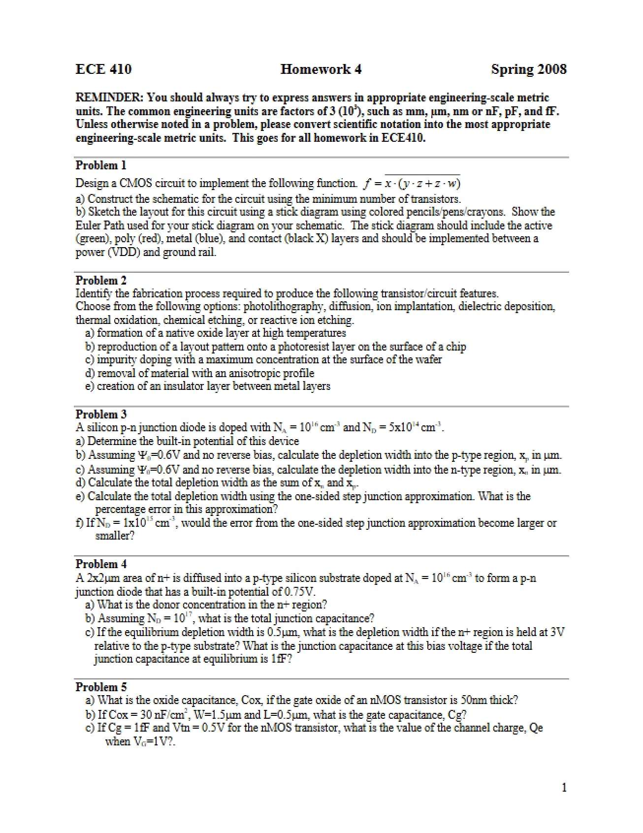Homework 4 Spring 08