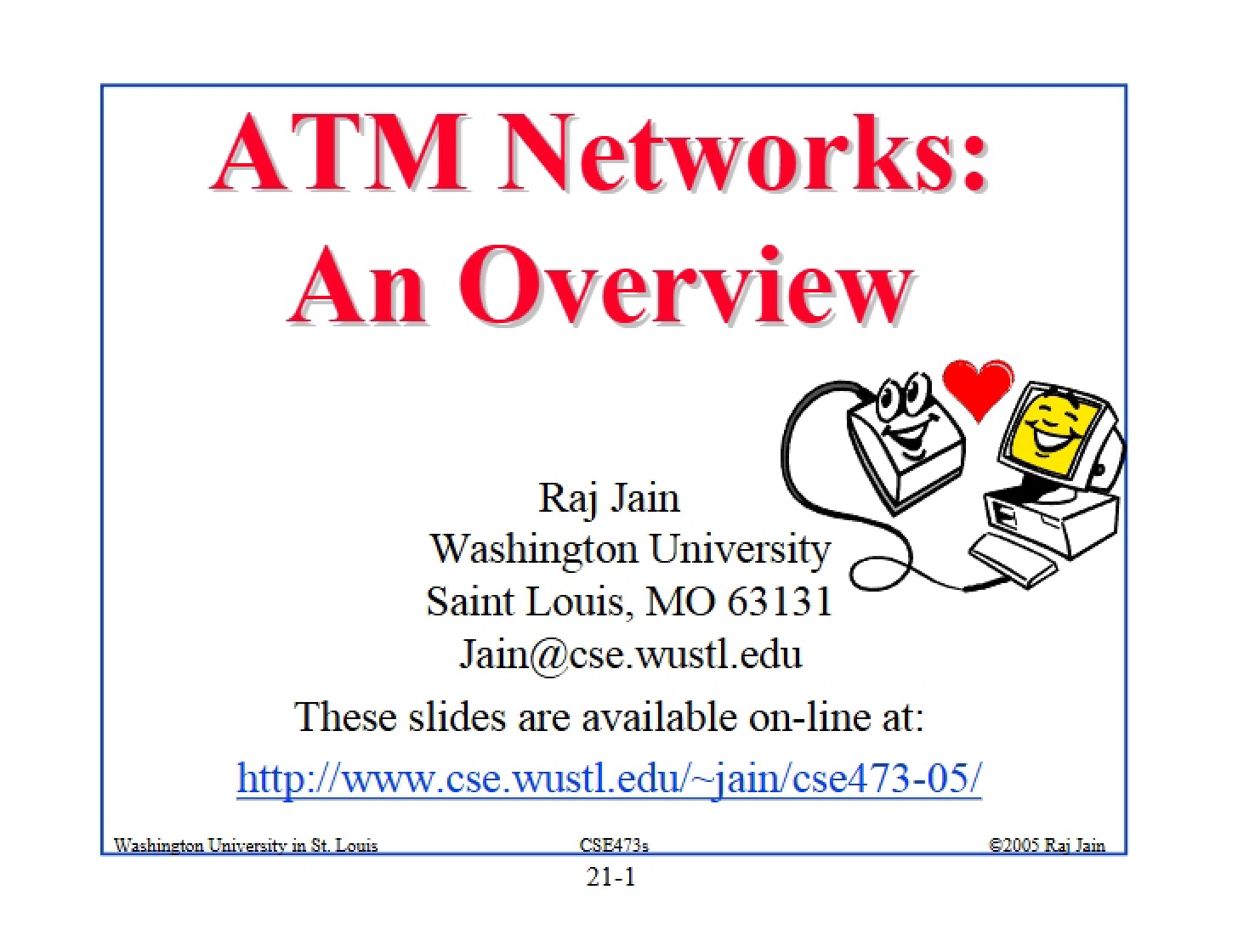Overview ATM Networks