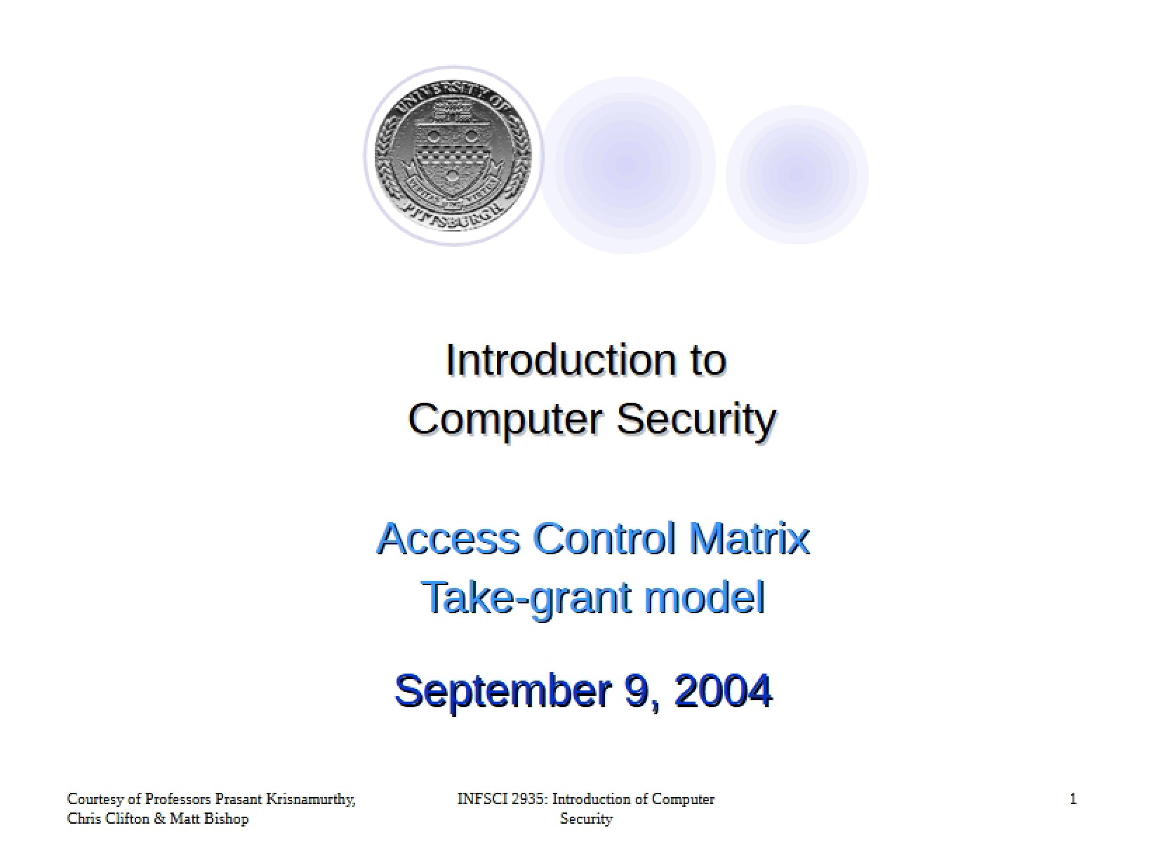 Matrix of Access Control