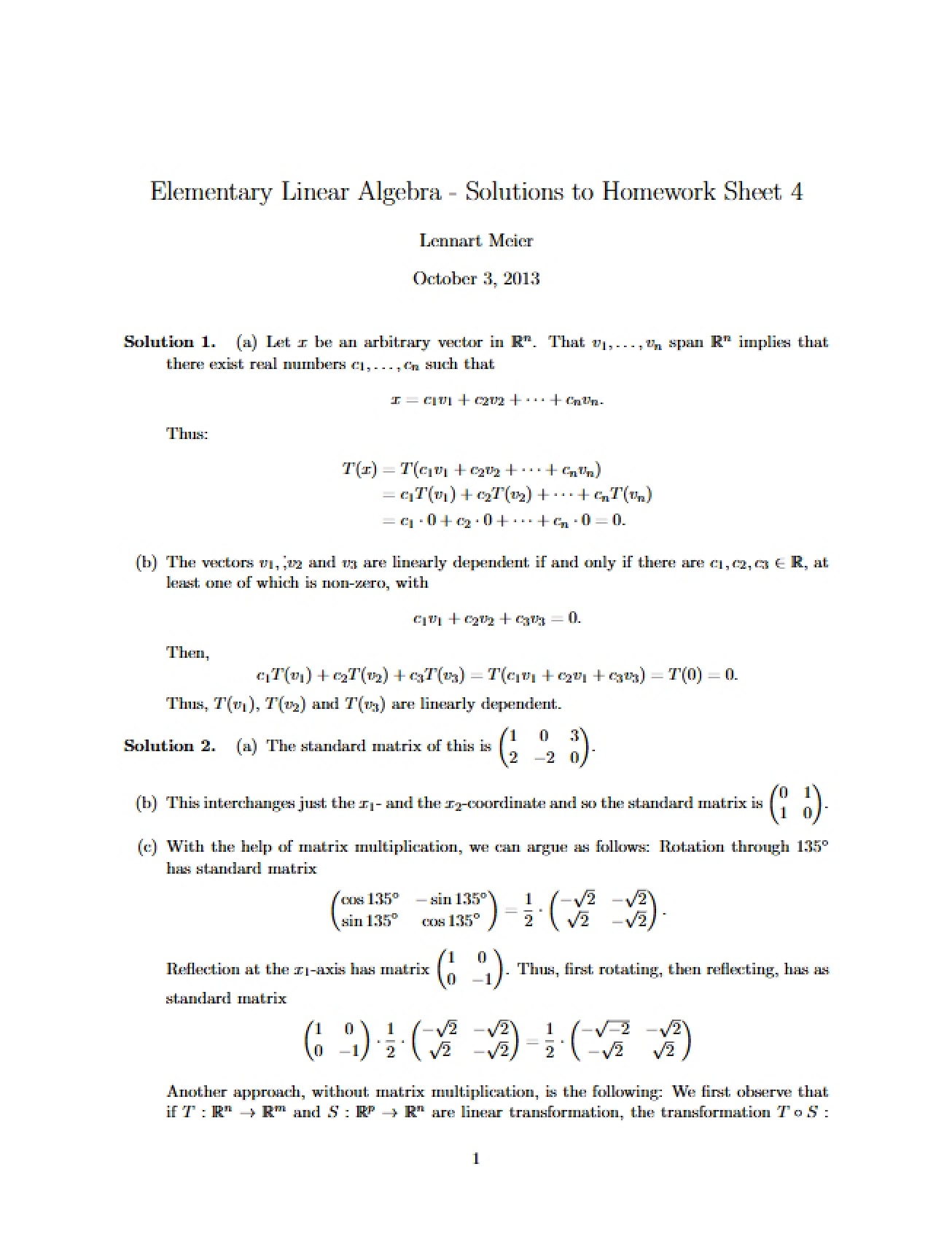 Solution Set 4