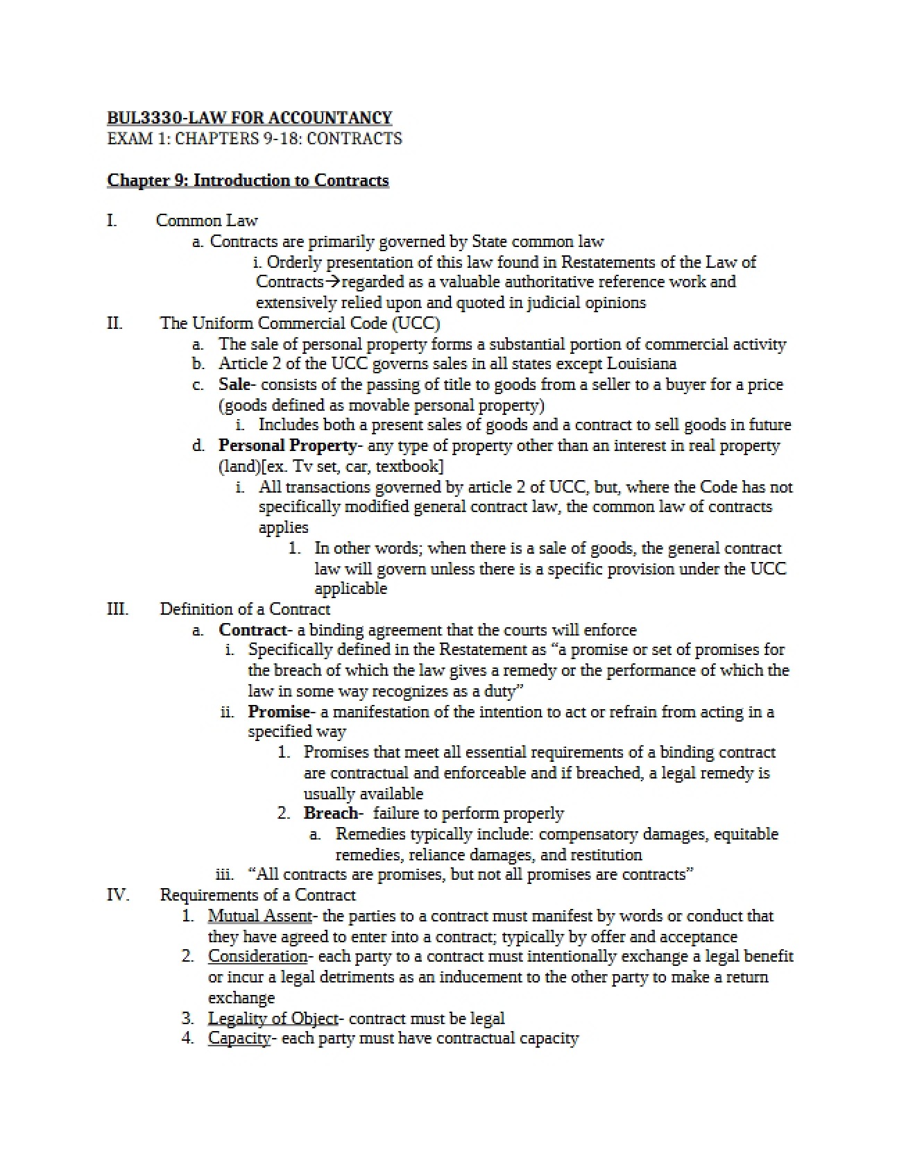 Introduction to Contracts - Chapter Nine
